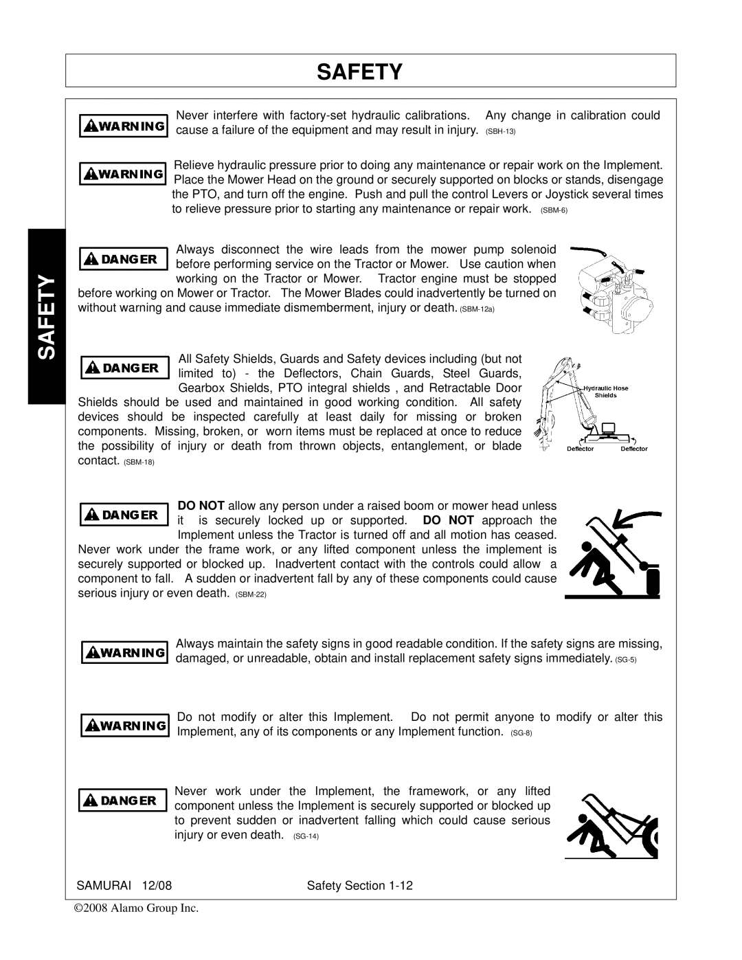 Alamo FC-0002 manual Safety 