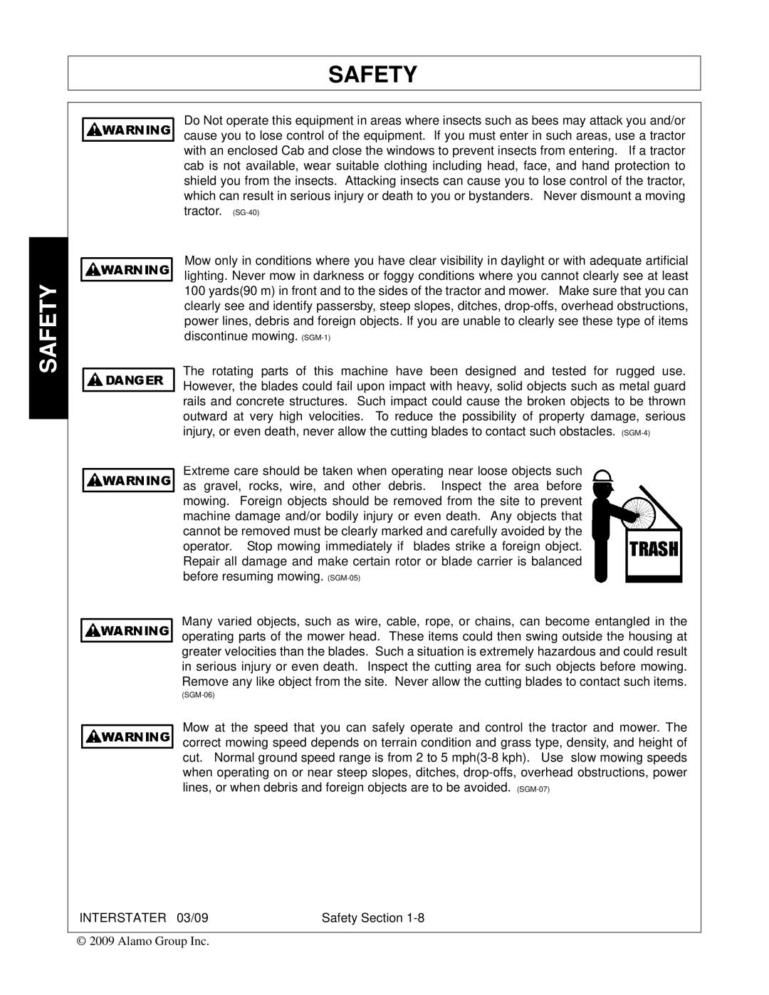 Alamo FC-FL-0001, 803213C manual SGM-06 