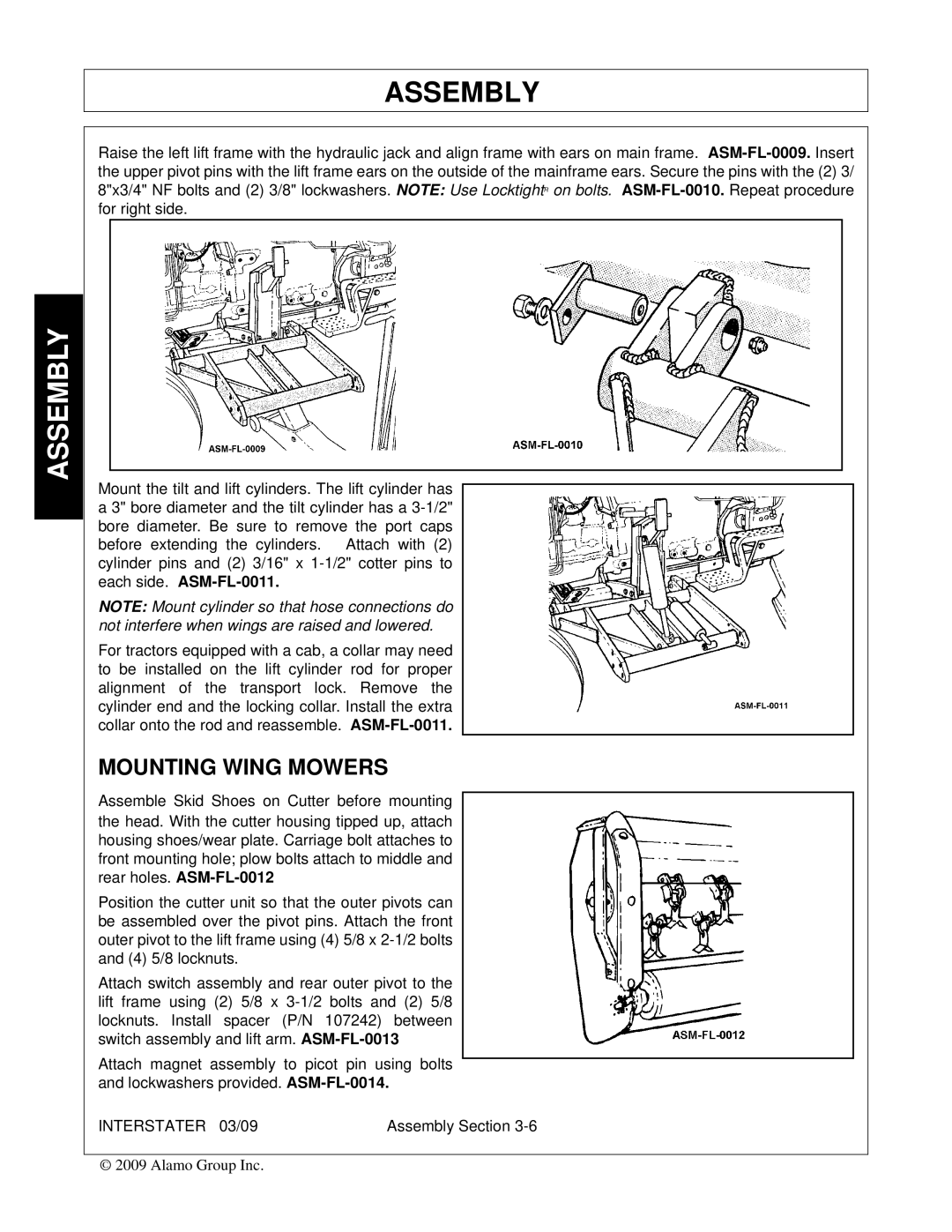 Alamo FC-FL-0001, 803213C manual Mounting Wing Mowers 