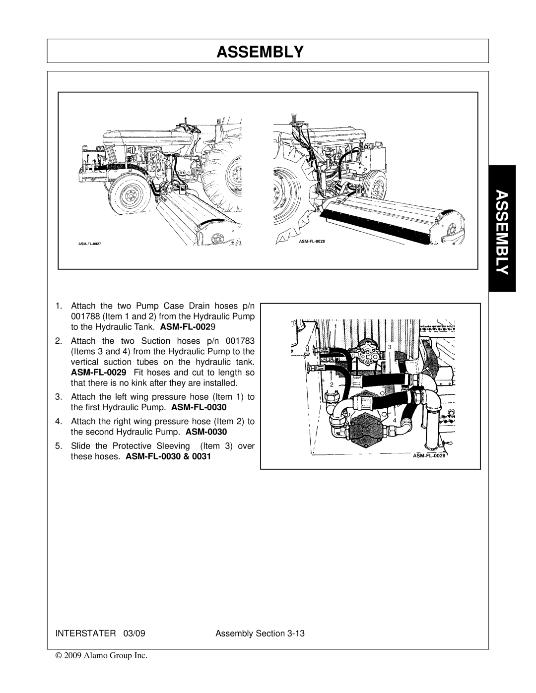 Alamo 803213C, FC-FL-0001 manual Assembly 