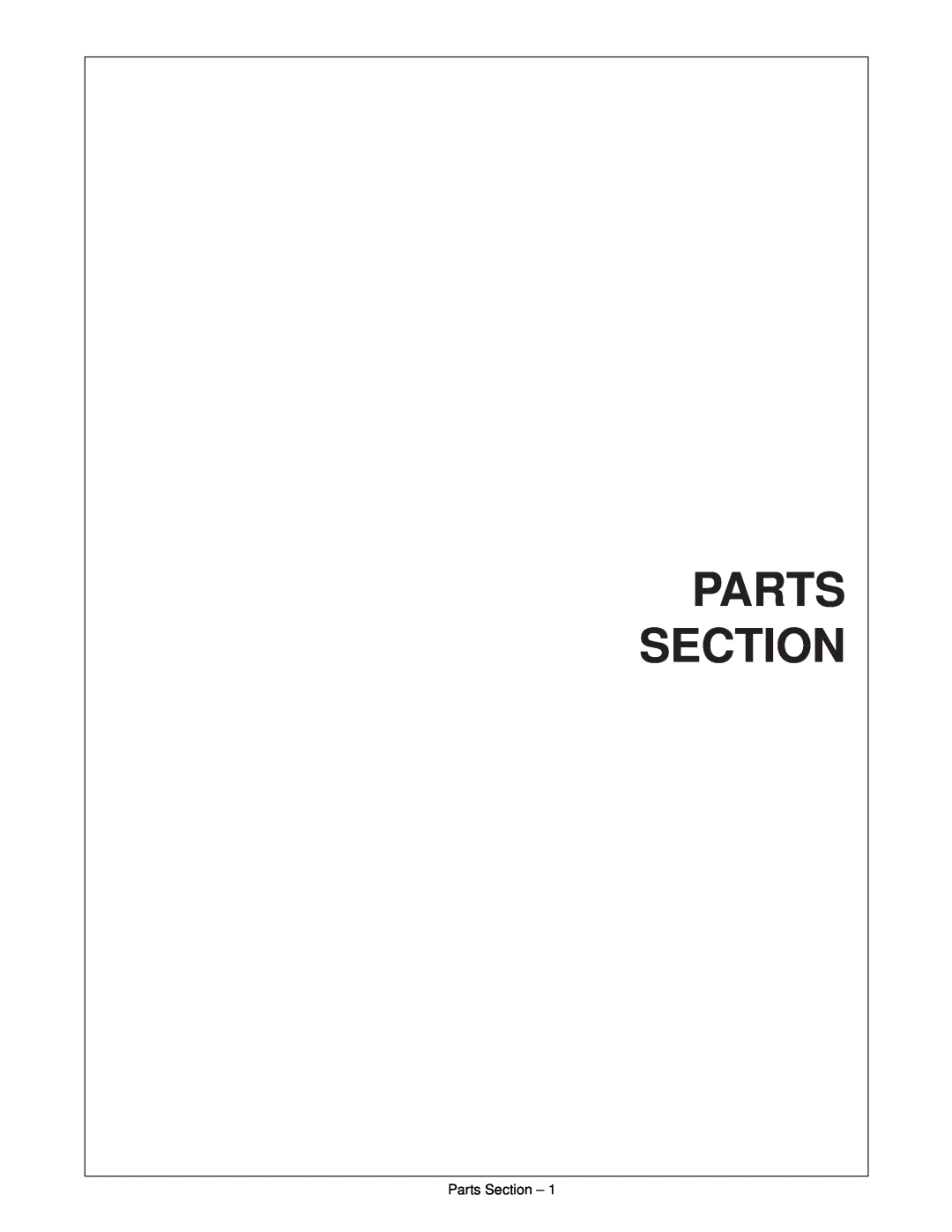 Alamo FC-P-0002 manual Parts Section 