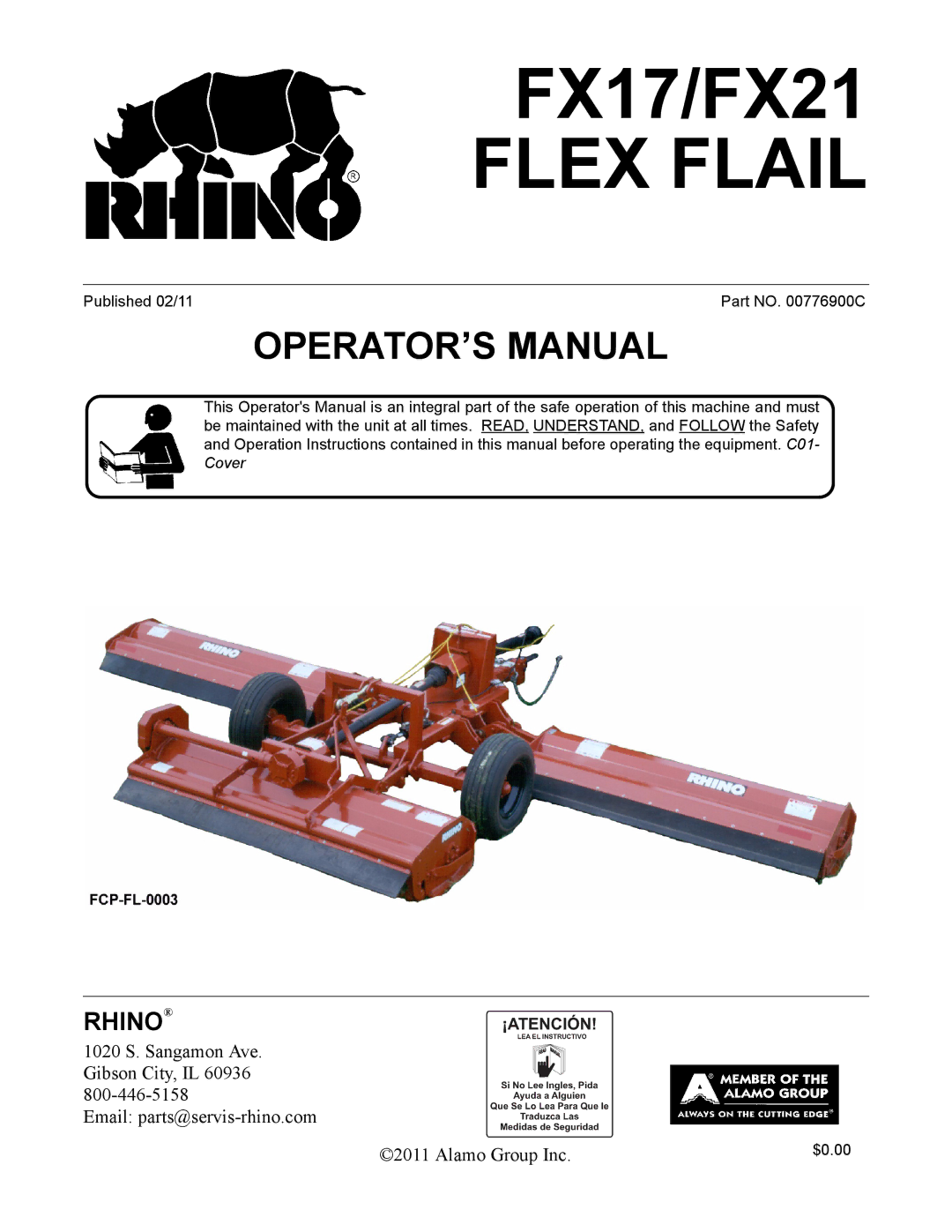 Alamo FX21, FX17 manual Flex Flail 