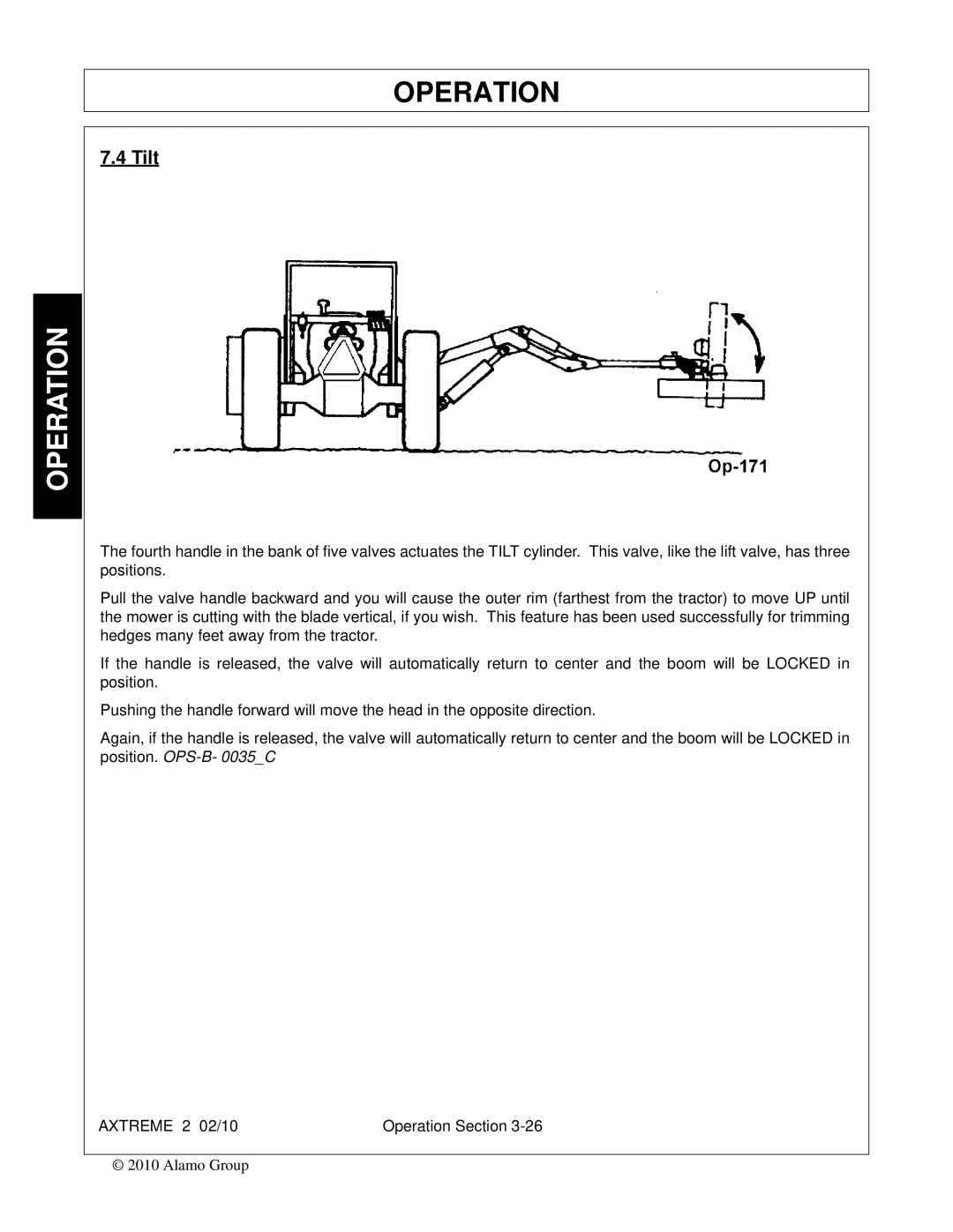 Alamo Lawn Mower manual Tilt 