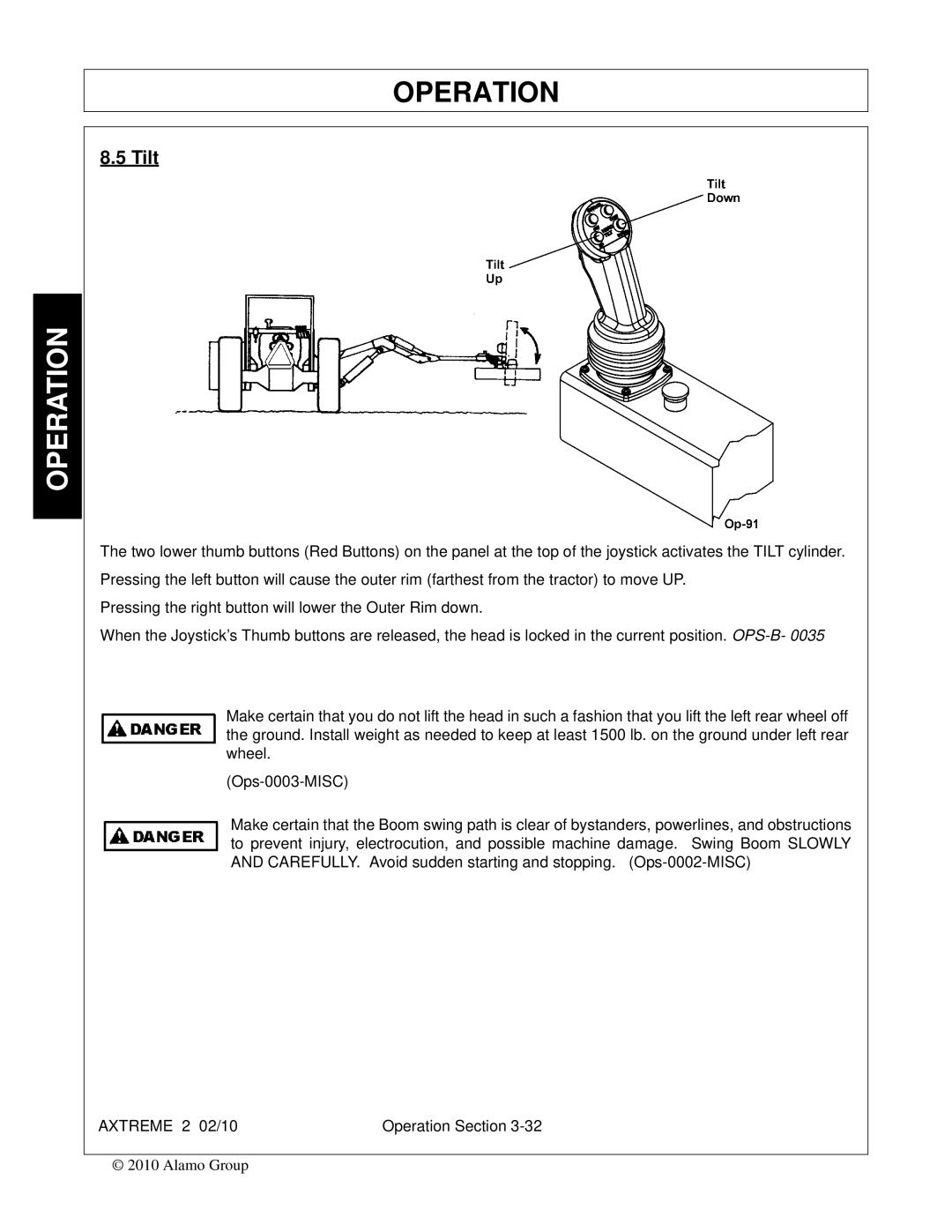 Alamo Lawn Mower manual Tilt 