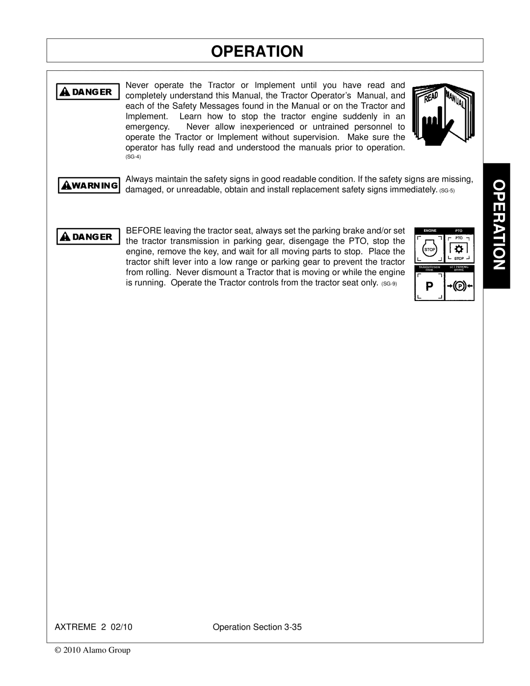 Alamo Lawn Mower manual SG-4 