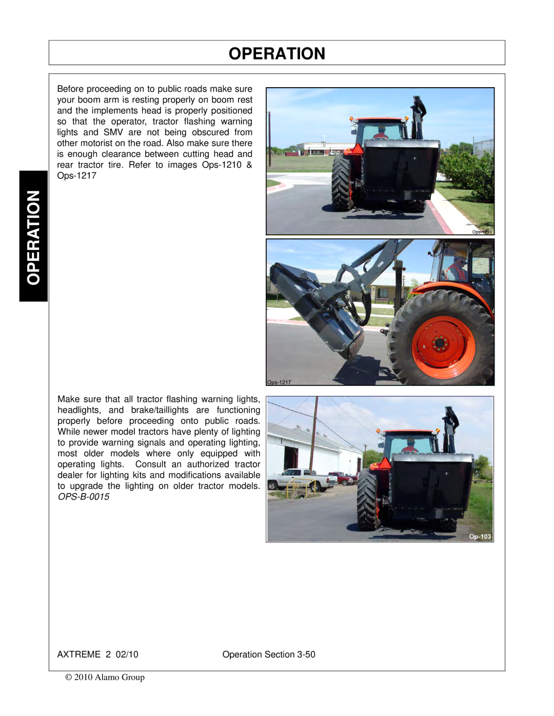 Alamo Lawn Mower manual Operation 