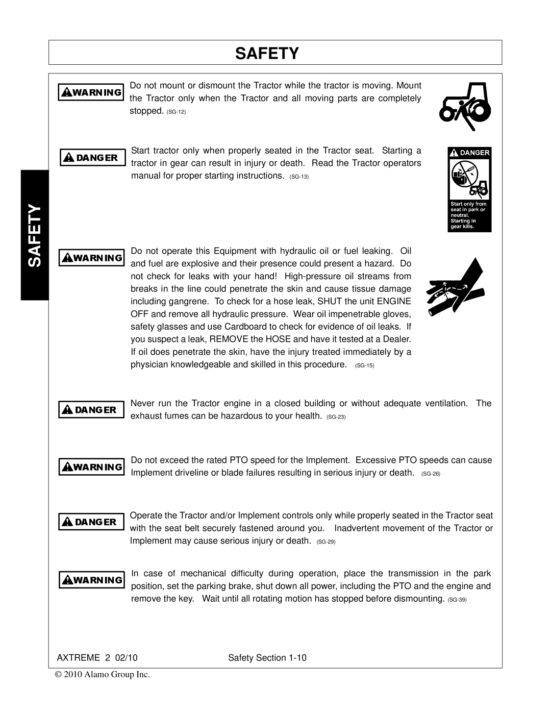 Alamo Lawn Mower manual Safety 