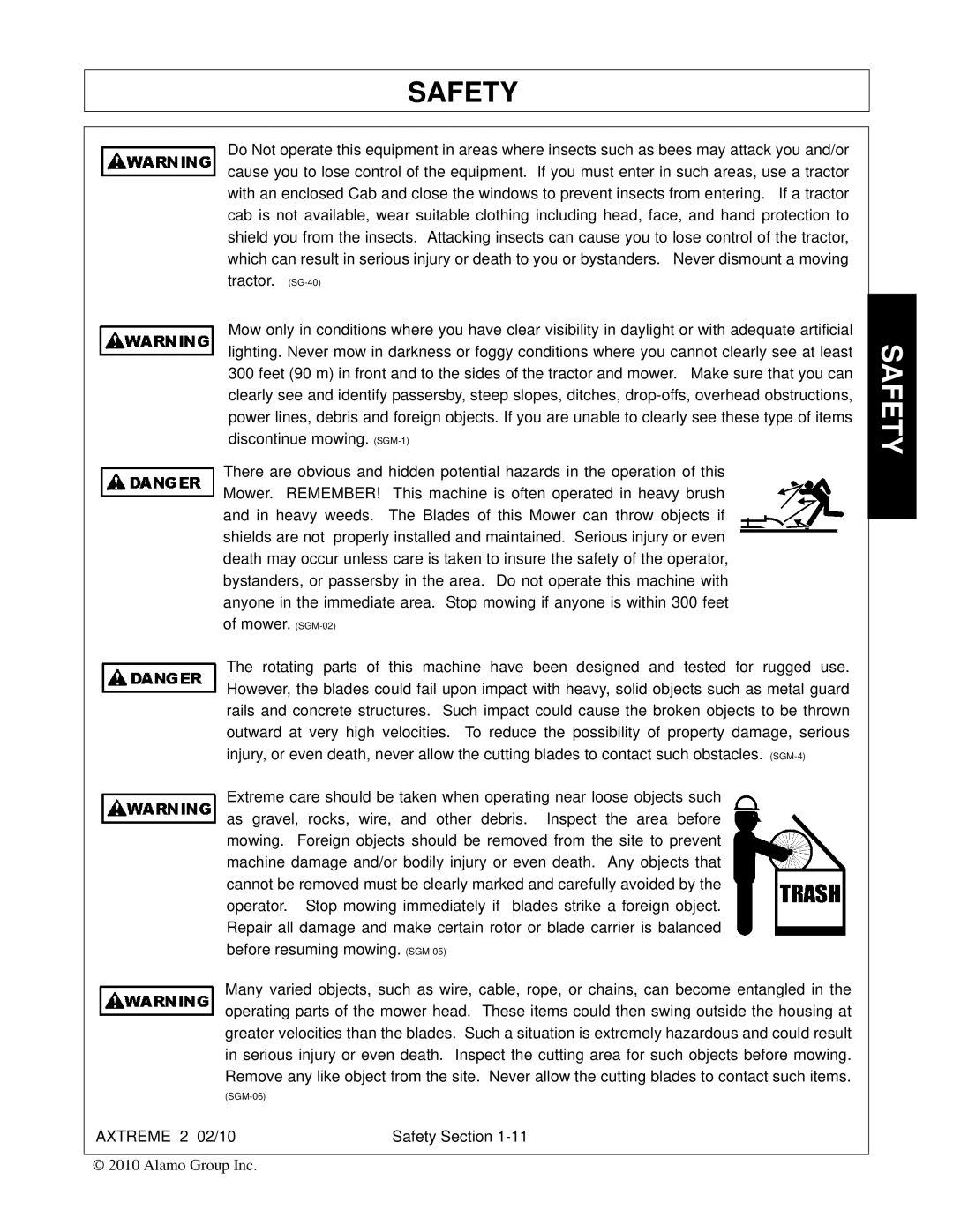 Alamo Lawn Mower manual SGM-06 