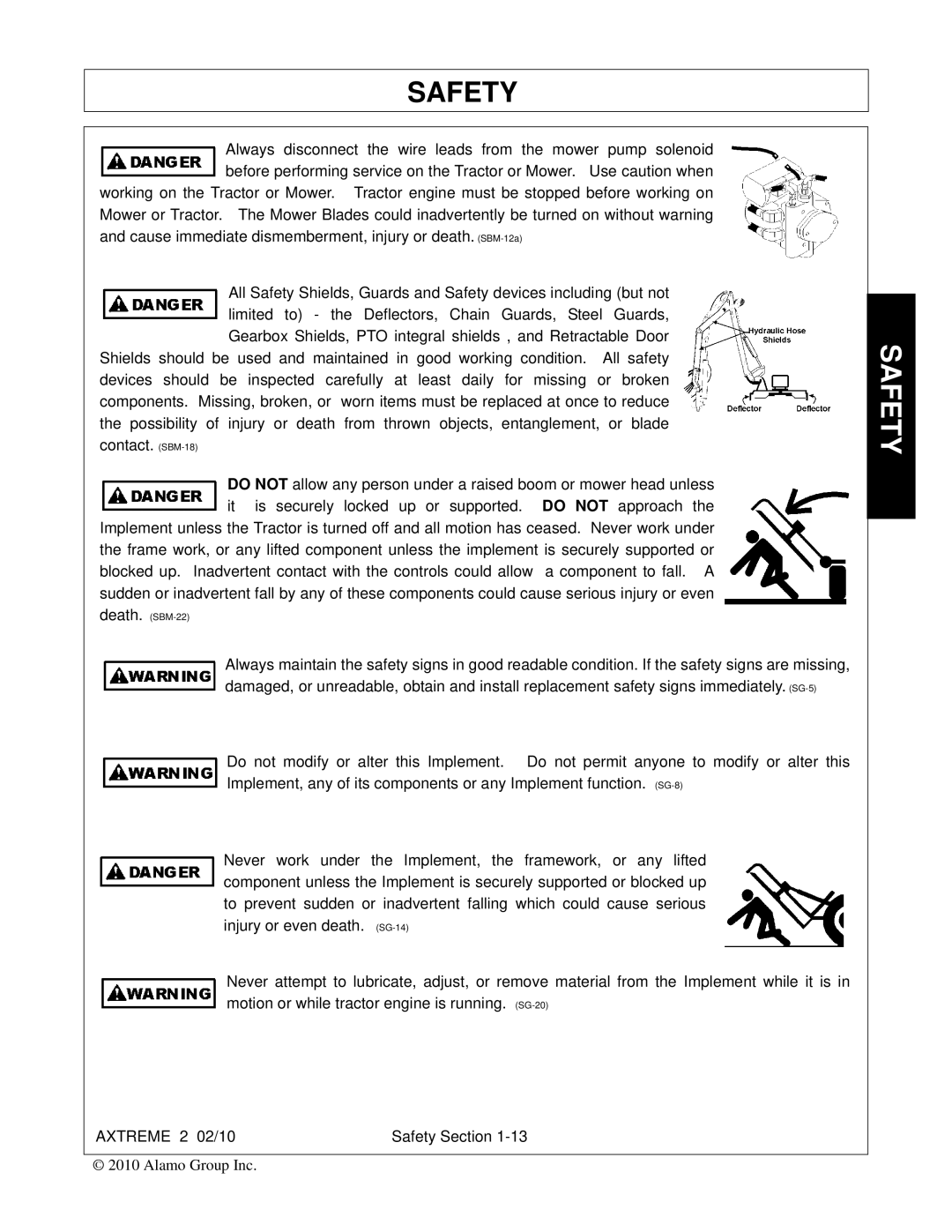 Alamo Lawn Mower manual Death. SBM-22 