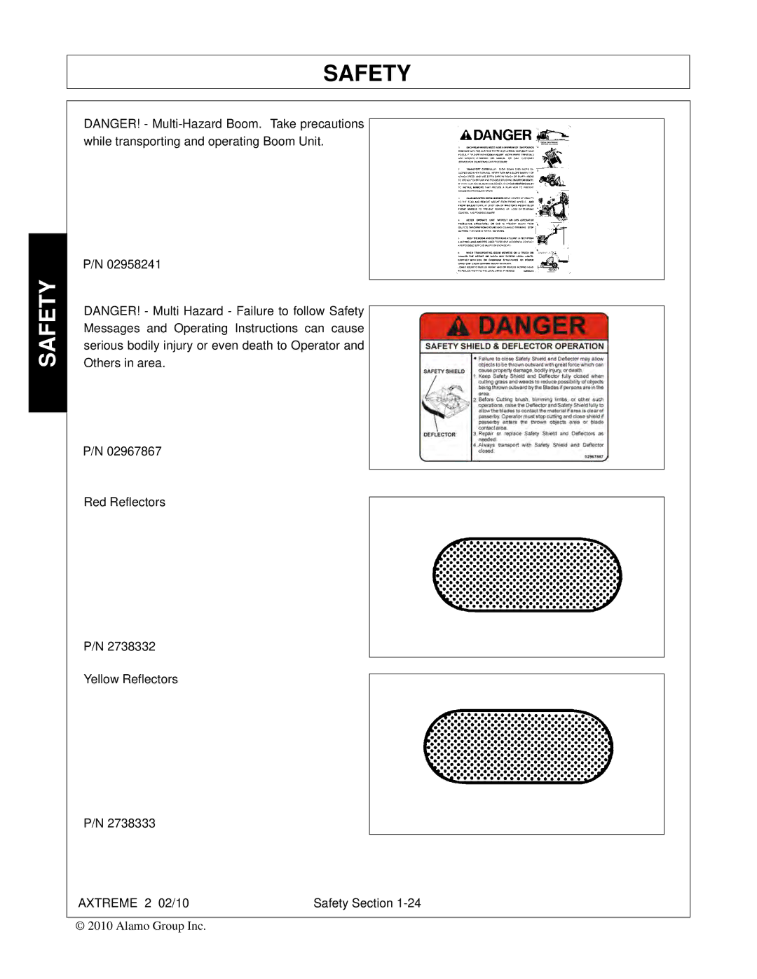 Alamo Lawn Mower manual Safety 