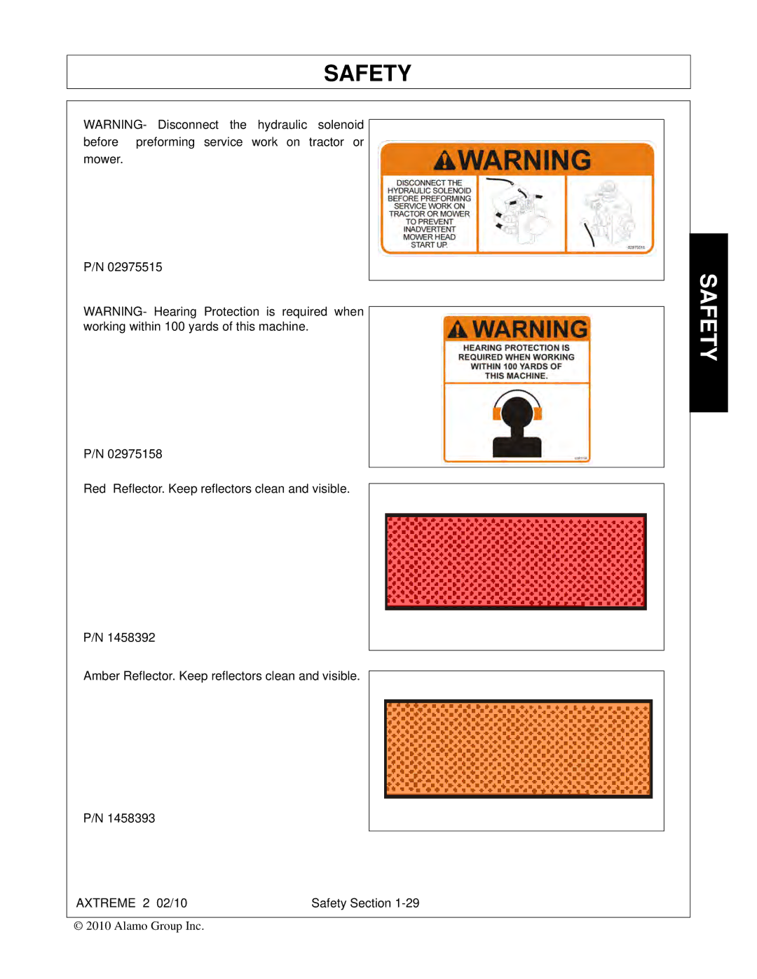 Alamo Lawn Mower manual Safety 