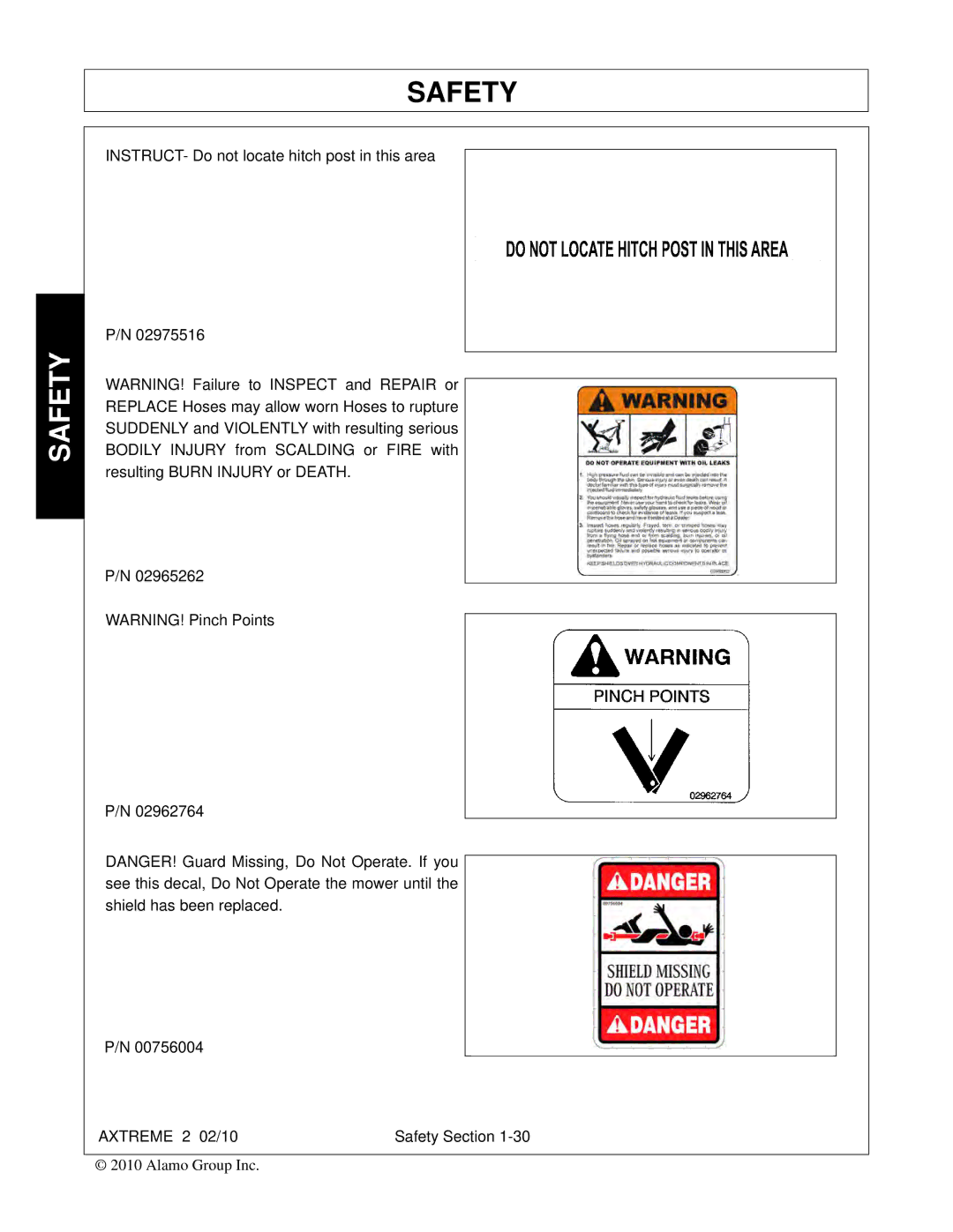 Alamo Lawn Mower manual Safety 