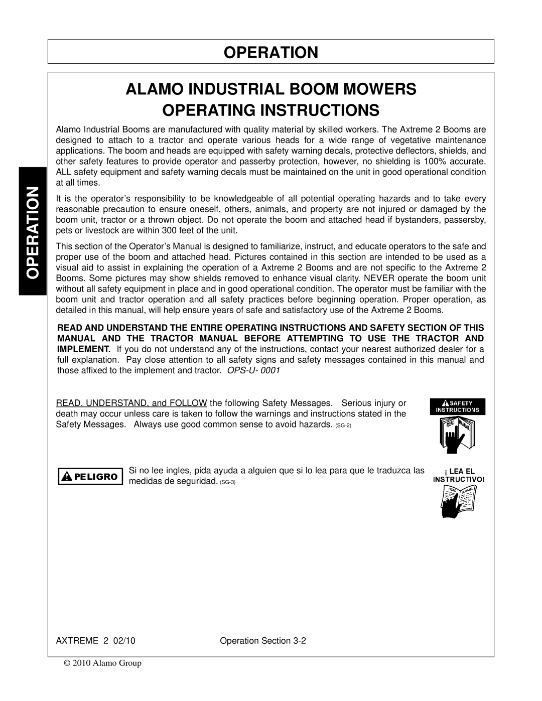 Alamo Lawn Mower manual Operation 