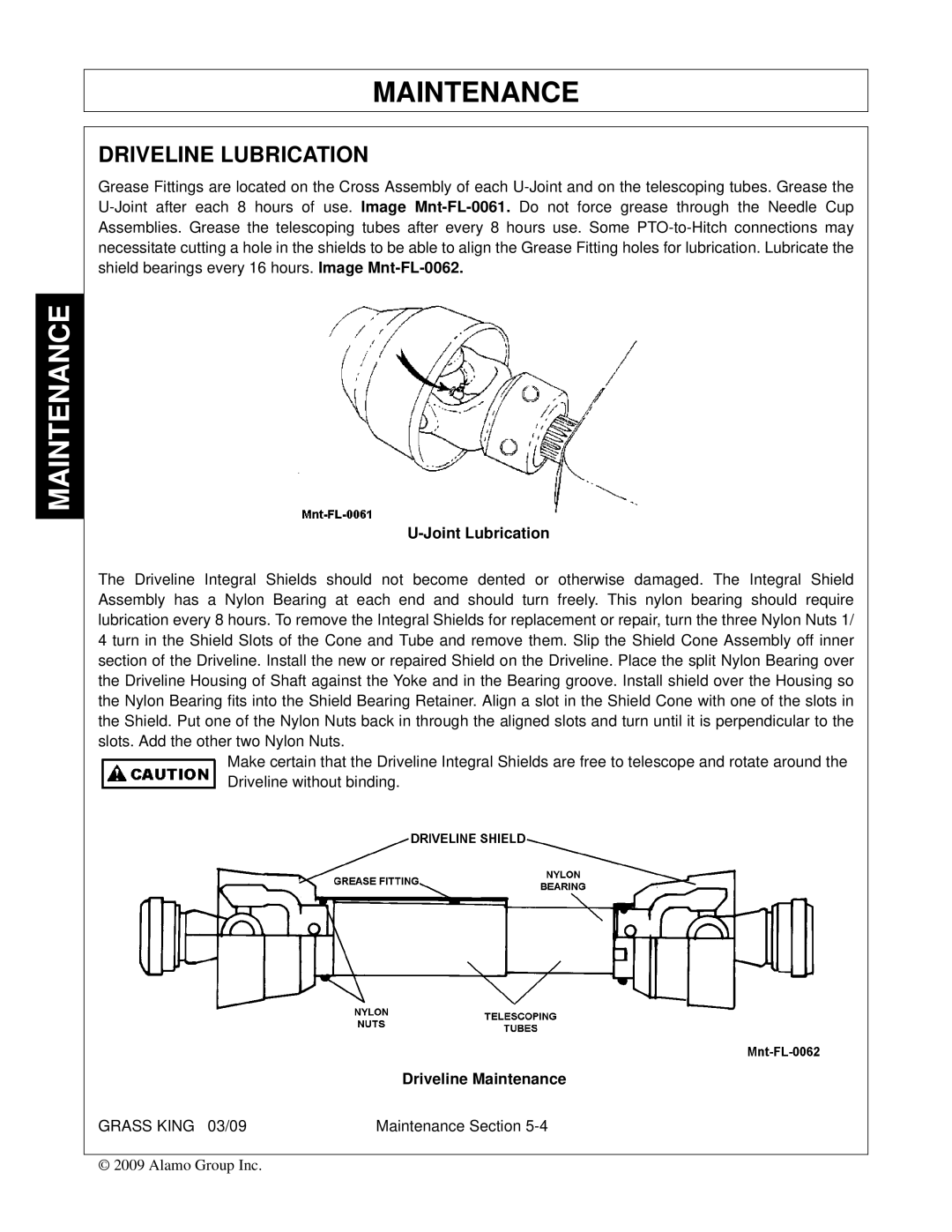 Alamo none manual Driveline Lubrication, Joint Lubrication 