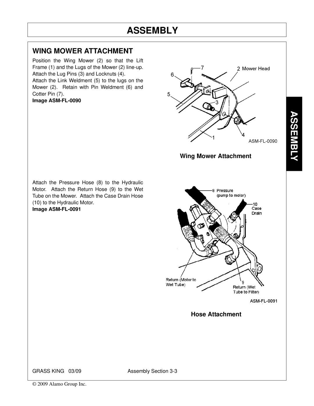 Alamo none manual Wing Mower Attachment, Hose Attachment 