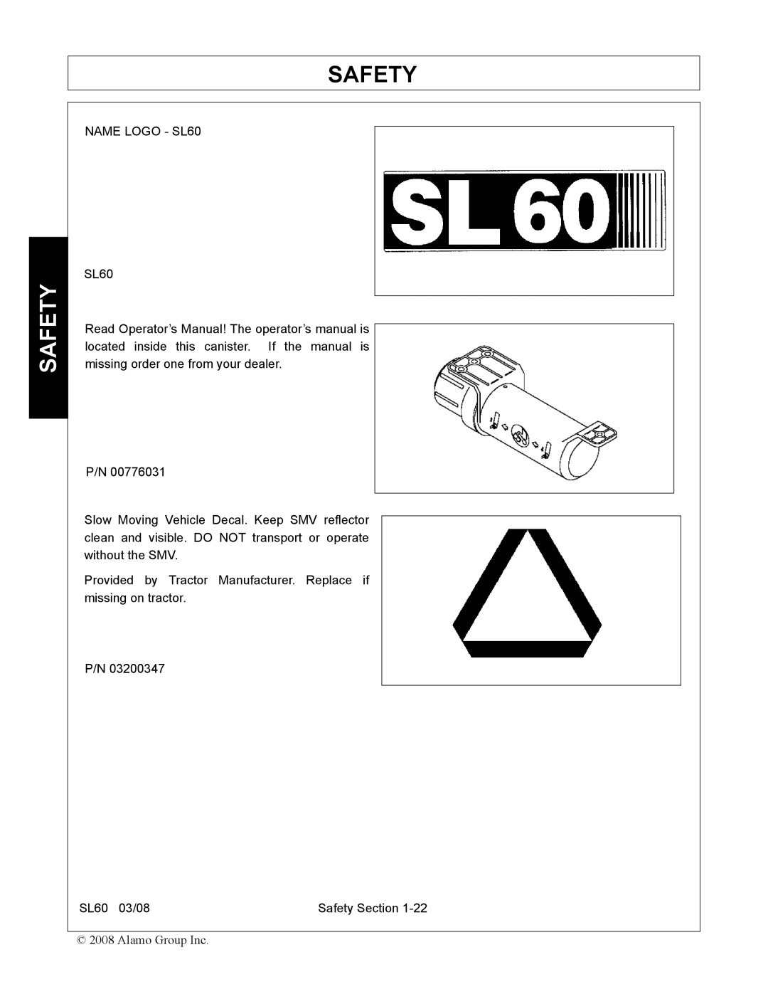 Alamo manual Name Logo SL60 