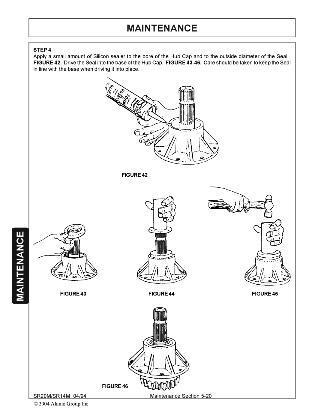 Alamo SR20, SR14 manual Maintenance 