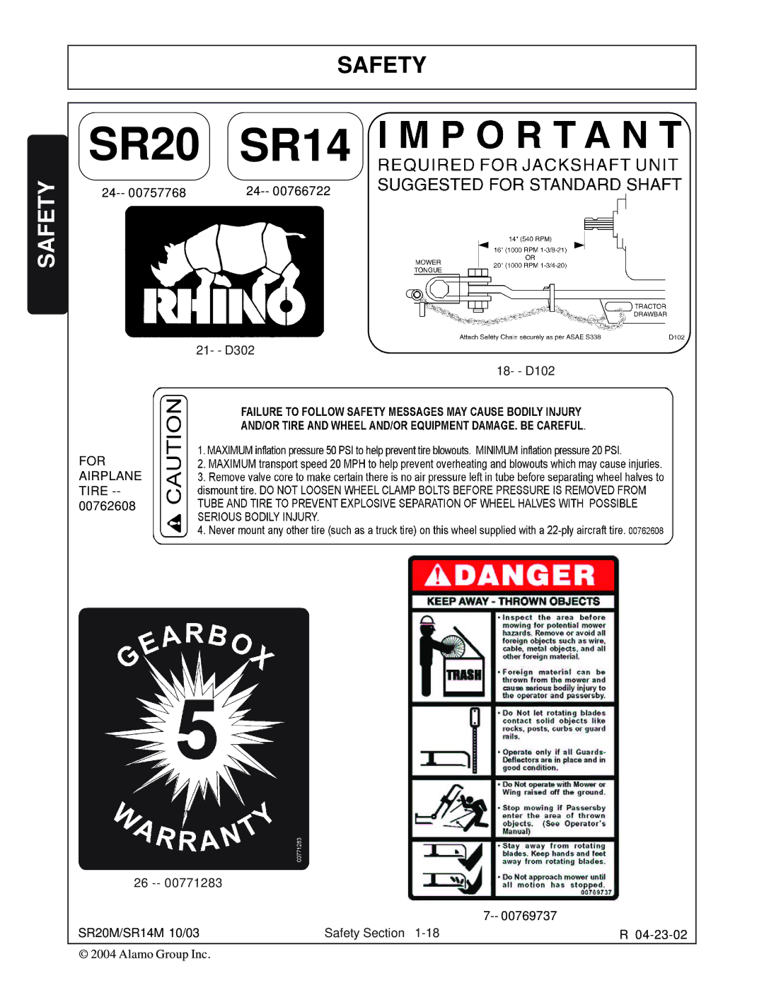 Alamo manual SR20 SR14 