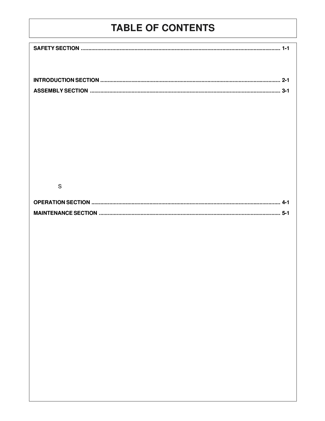 Alamo SR14, SR20 manual Table of Contents 