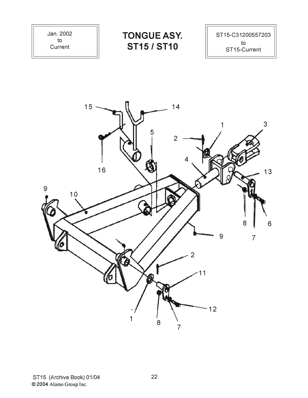 Alamo manual Tongue ASY, ST15 / ST10 