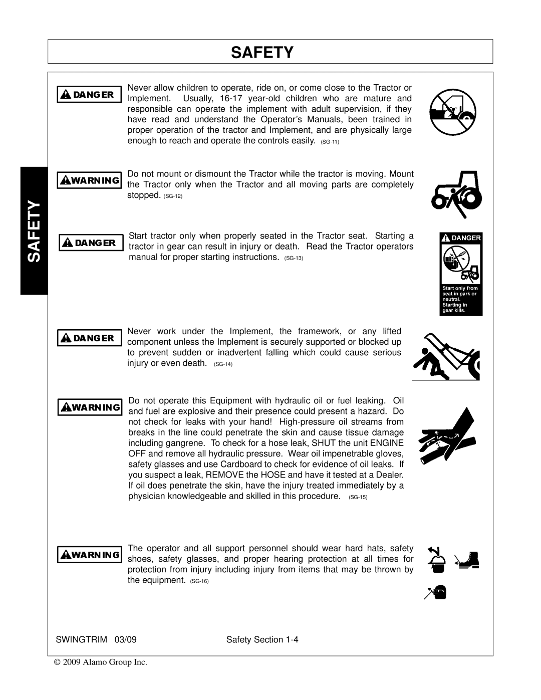 Alamo Swingtrim manual Safety 