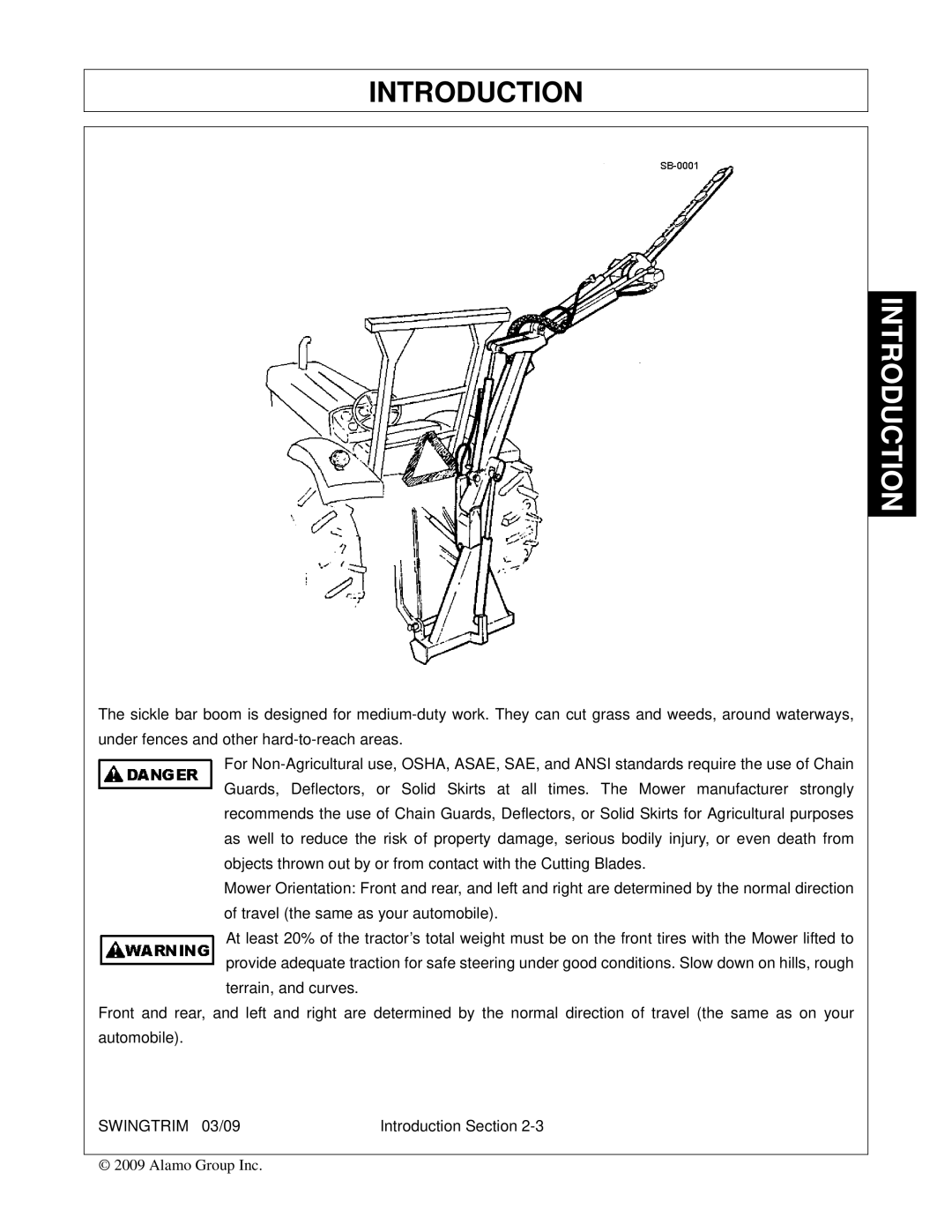 Alamo Swingtrim manual Introduction 