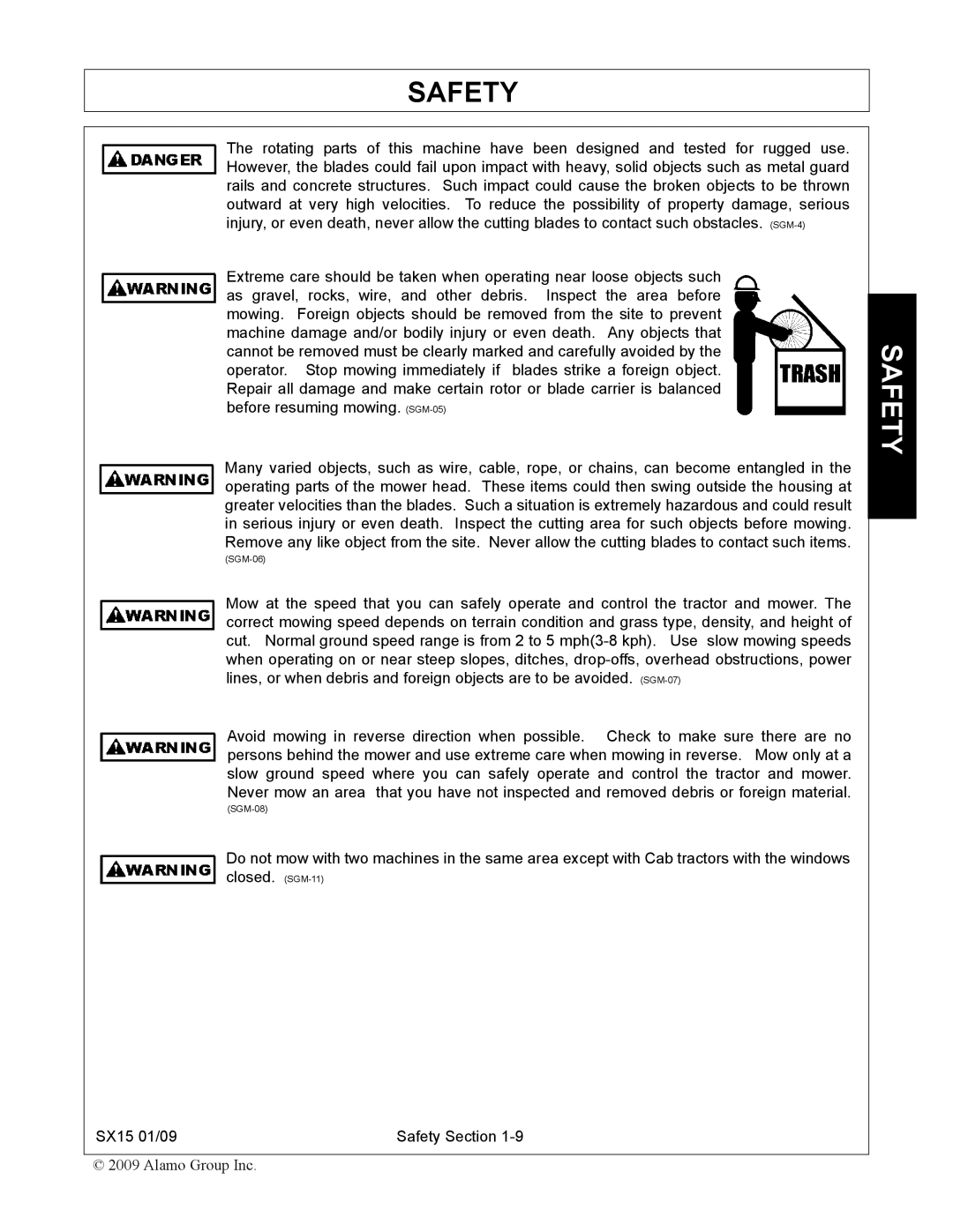 Alamo SX15 manual SGM-06 