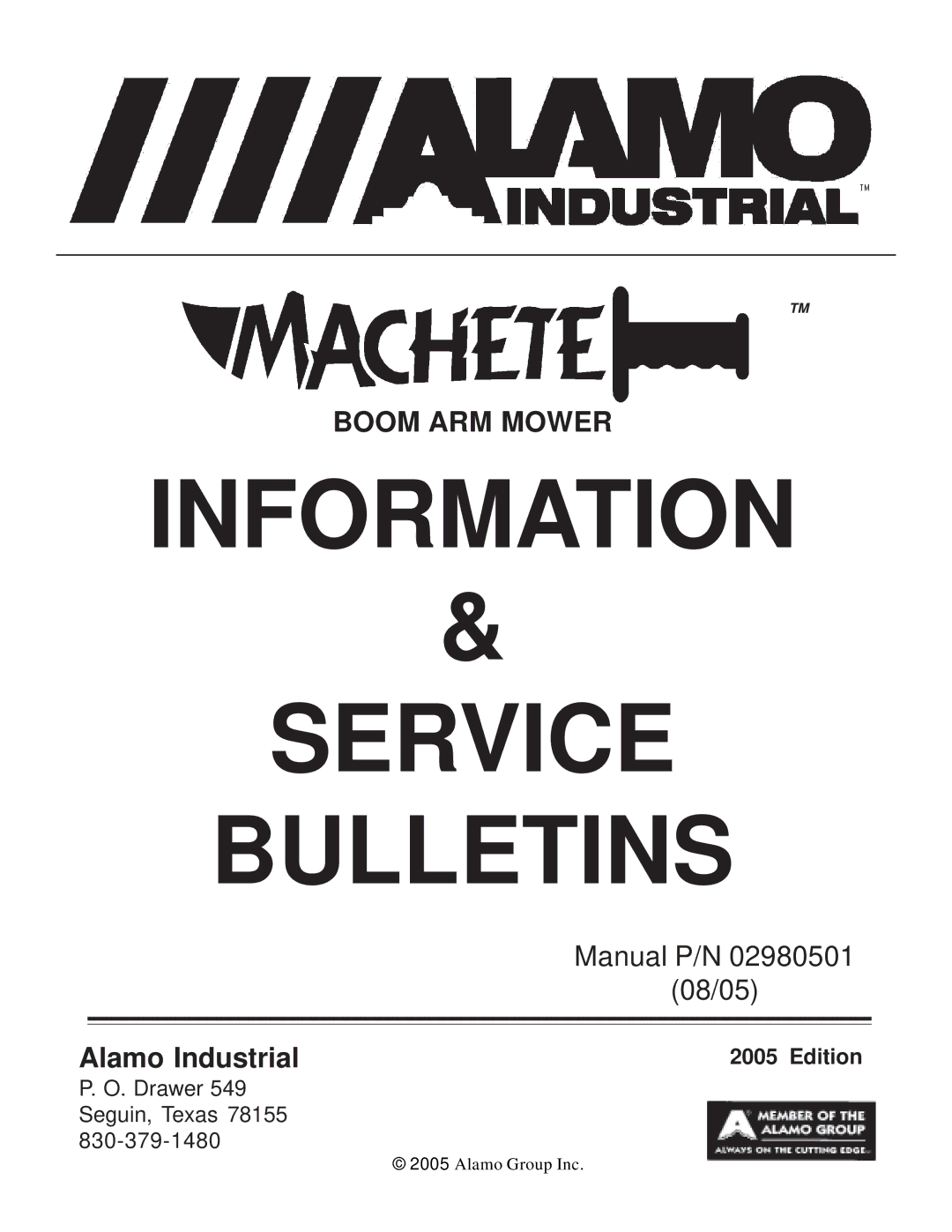 Alamo T 7740 manual Information Service Bulletins, Edition 