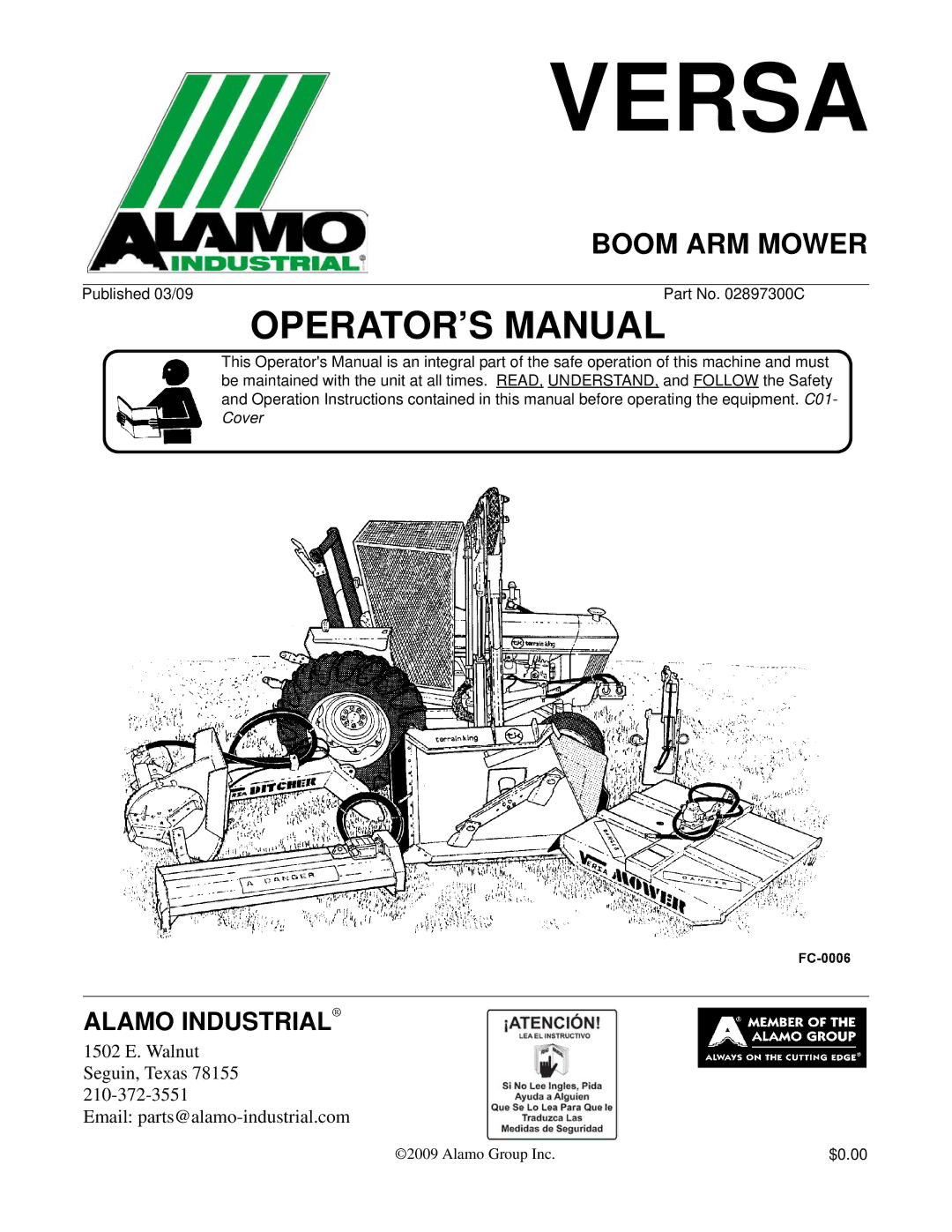 Alamo Versa Series manual 