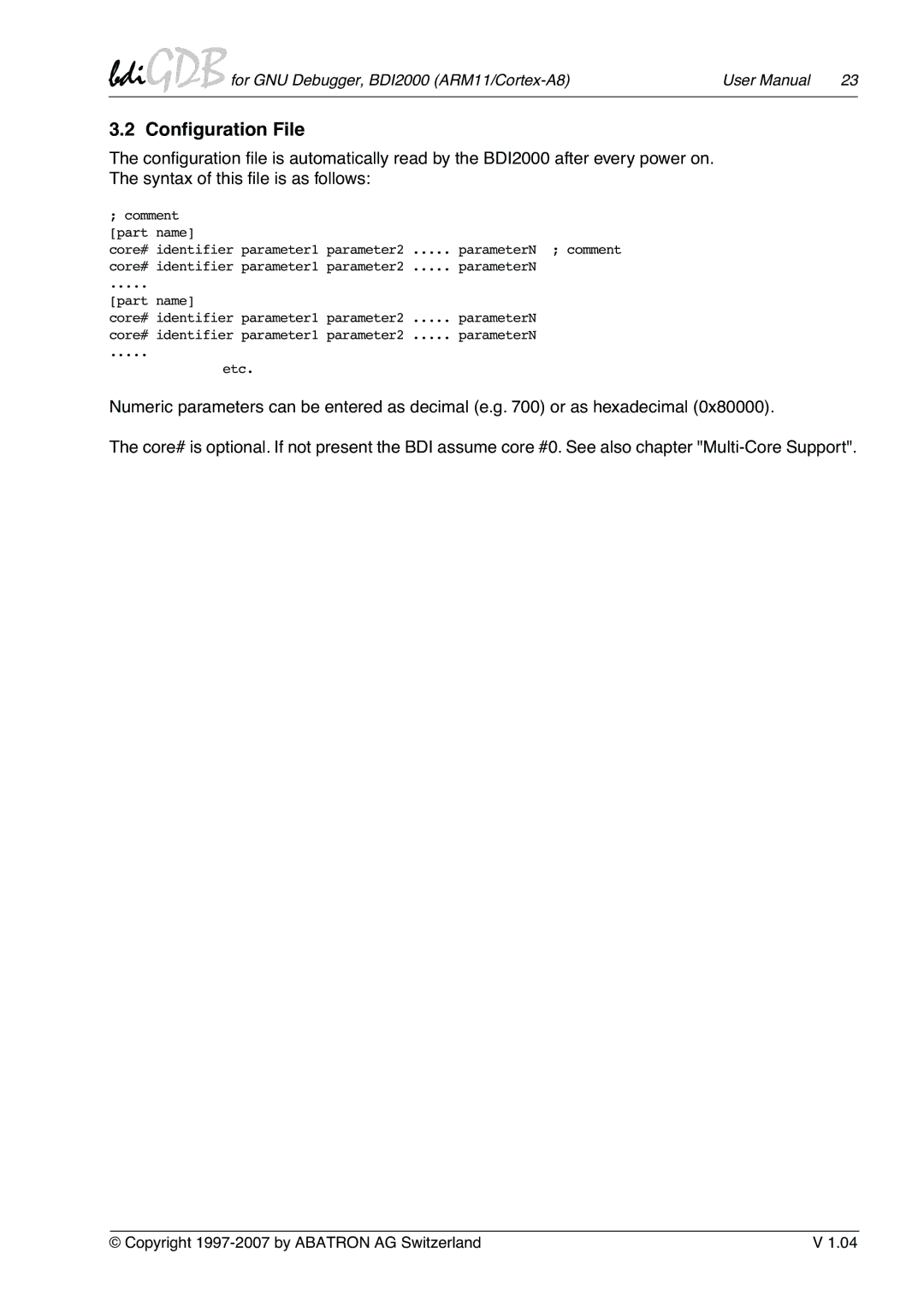 Albatron Technology ARM11/Cortex-A8 user manual Conﬁguration File 