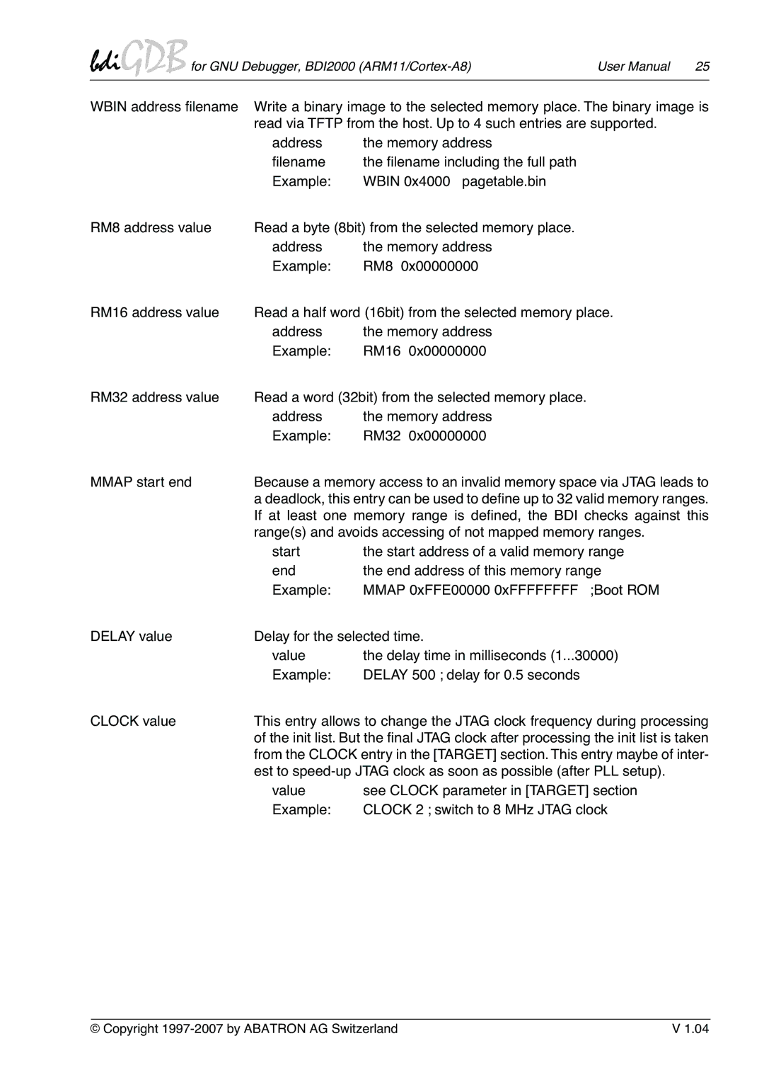 Albatron Technology user manual BdiGDB for GNU Debugger, BDI2000 ARM11/Cortex-A8 