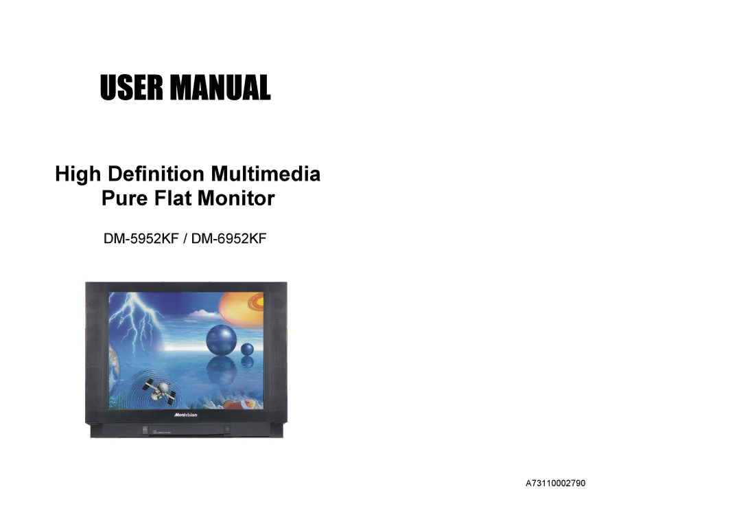 Albatron Technology DM-5952KF, DM-6952KF user manual High Definition Multimedia Pure Flat Monitor 