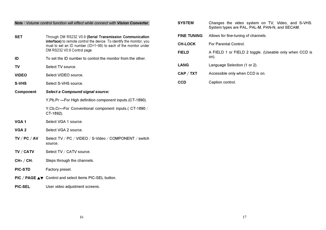 Albatron Technology DM-6952KF, DM-5952KF user manual Component, Select a Compound signal source 