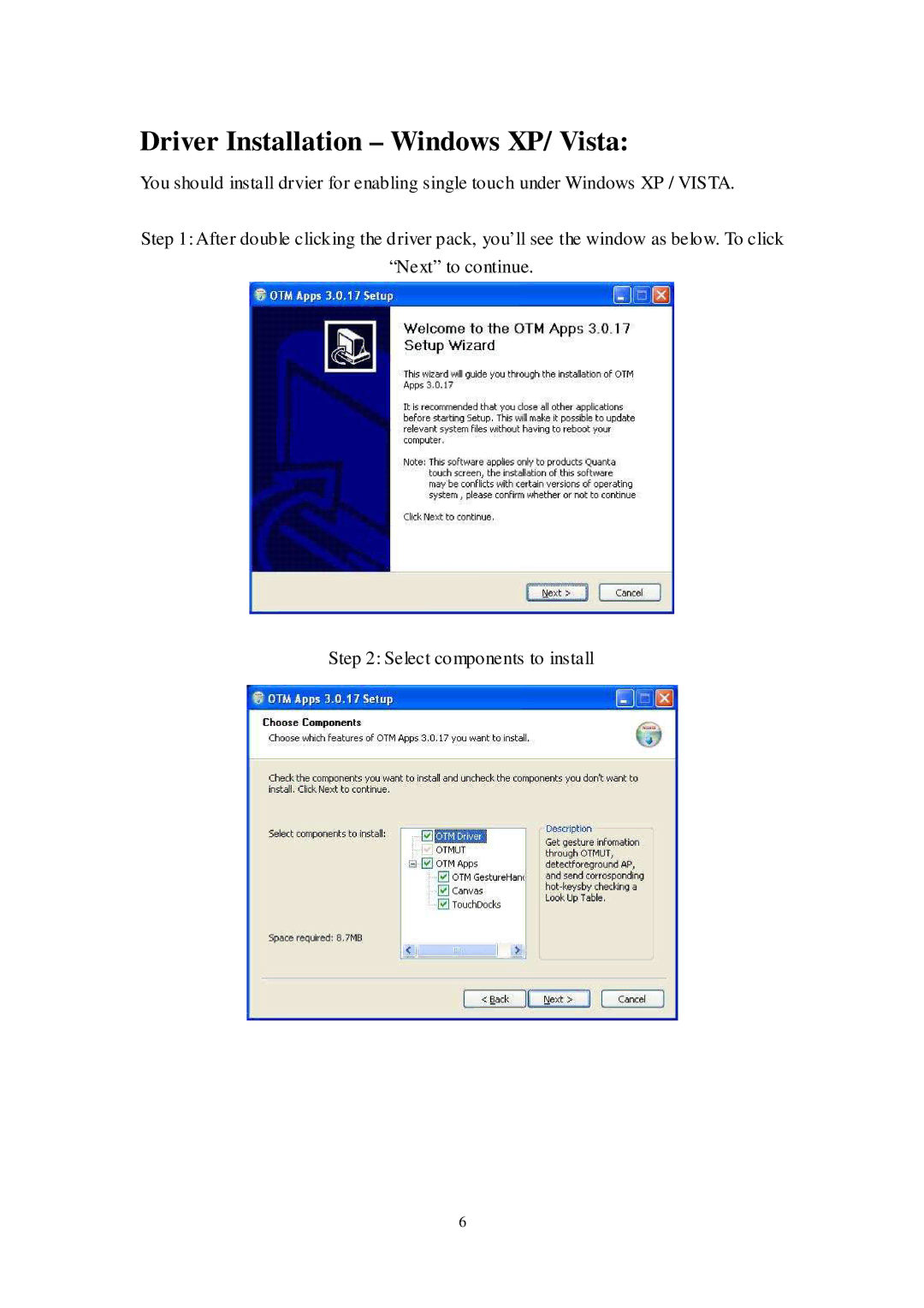 Albatron Technology EM215 manual Driver Installation Windows XP/ Vista 