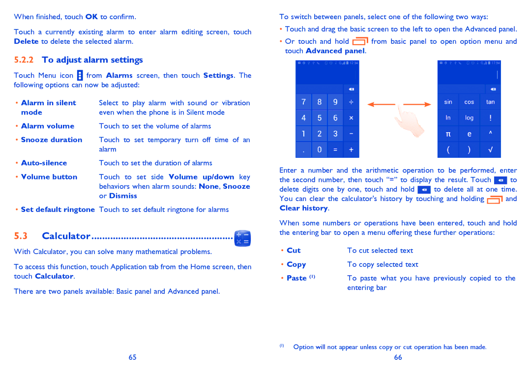 Alcatel 5035A manual Calculator, To adjust alarm settings 