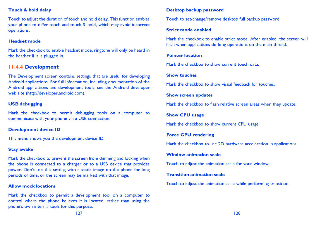 Alcatel 5035A manual Development 