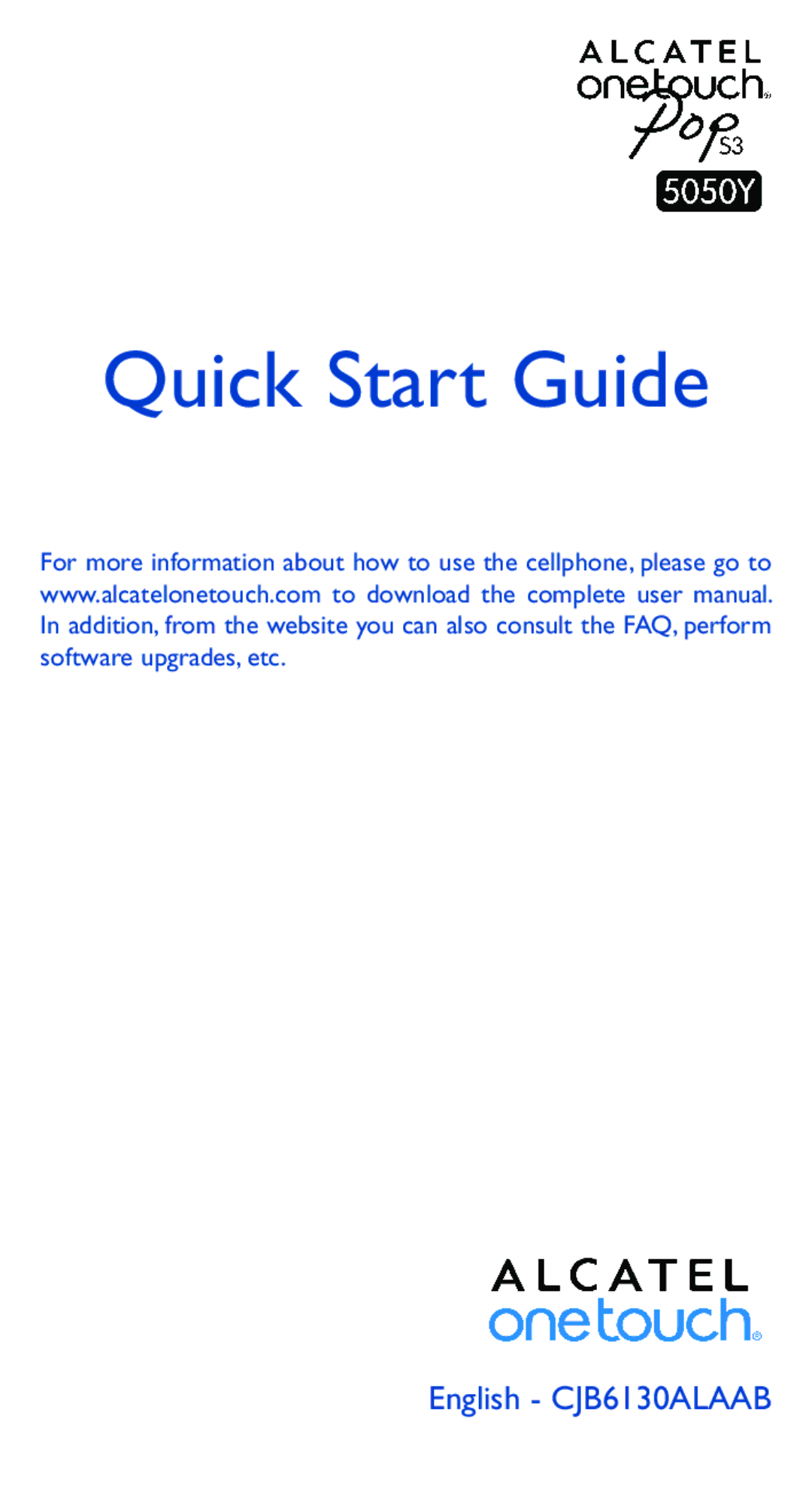 Alcatel 5050Y manual Quick Start Guide 