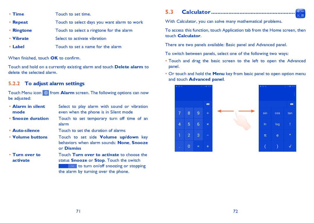 Alcatel 7025D manual Calculator, To adjust alarm settings 