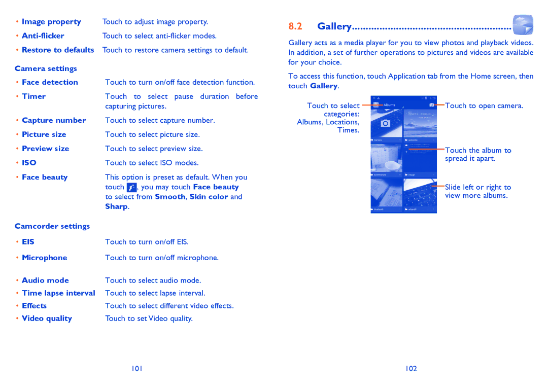 Alcatel 7025D manual Gallery 