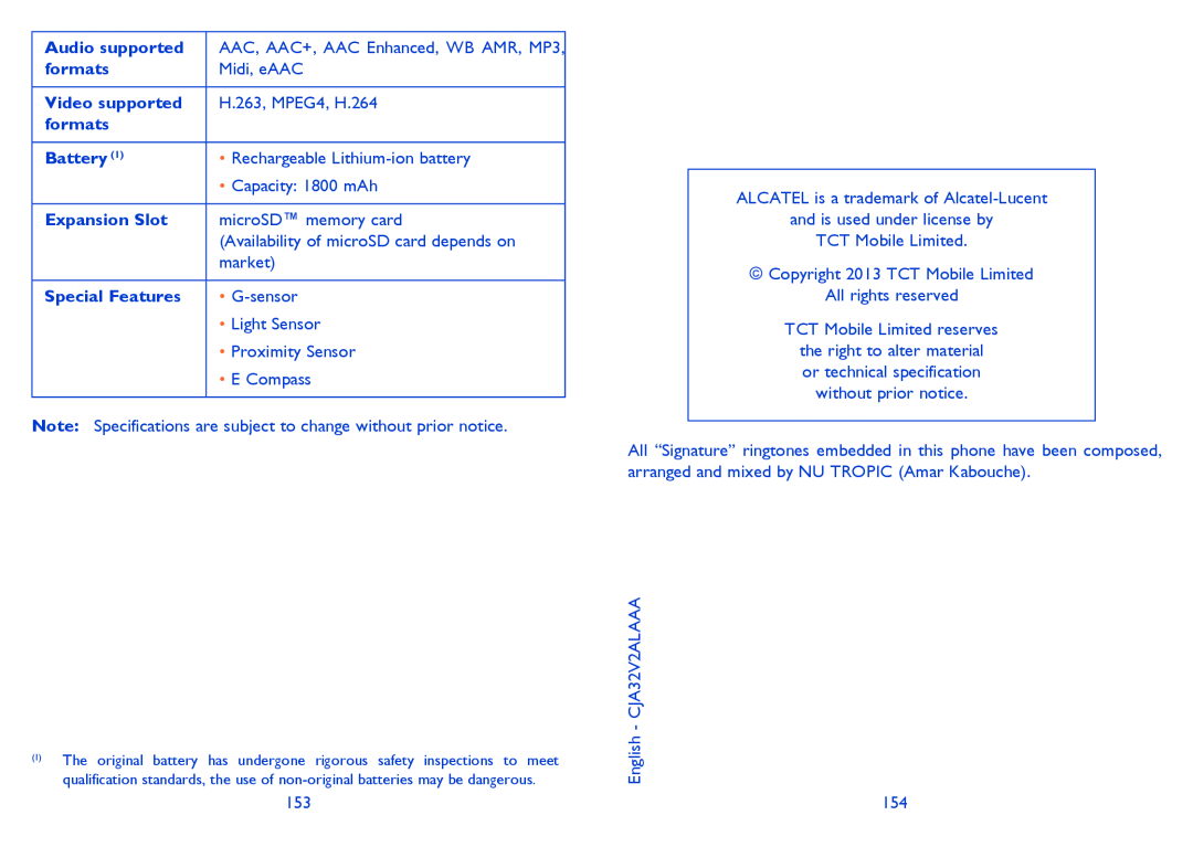 Alcatel 7025D manual Midi, eAAC 