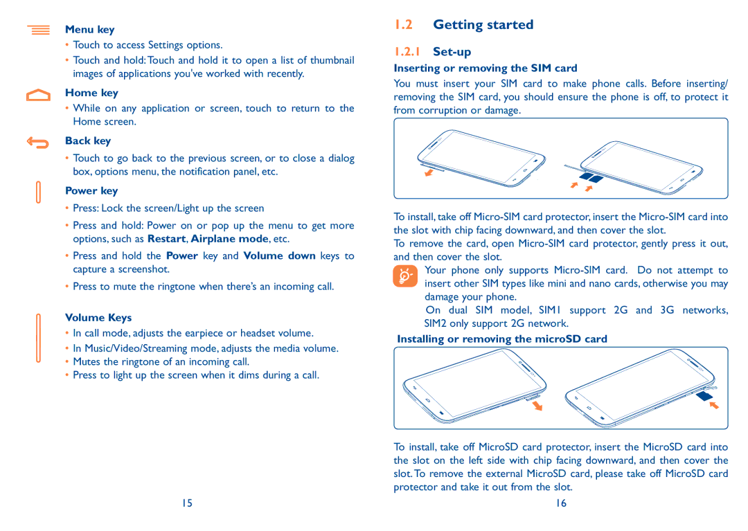 Alcatel 7047D manual Getting started, Set-up 