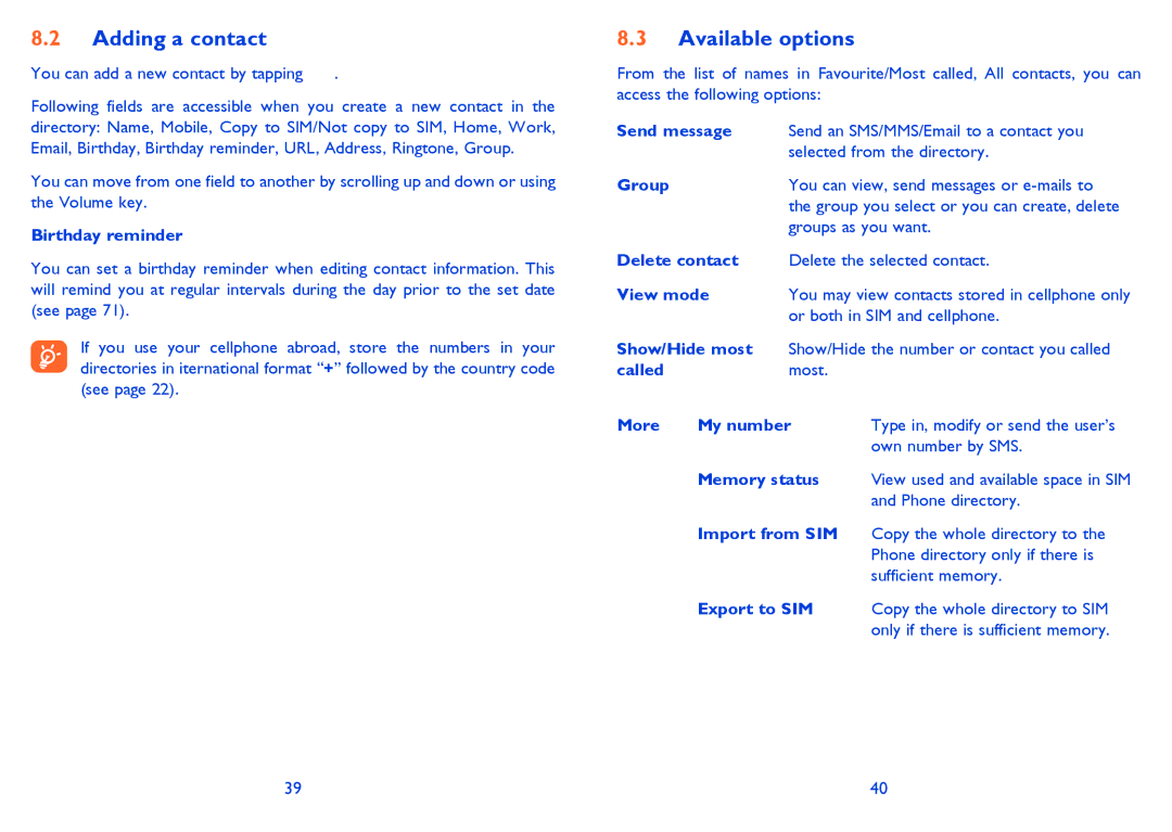 Alcatel 710A manual Adding a contact 