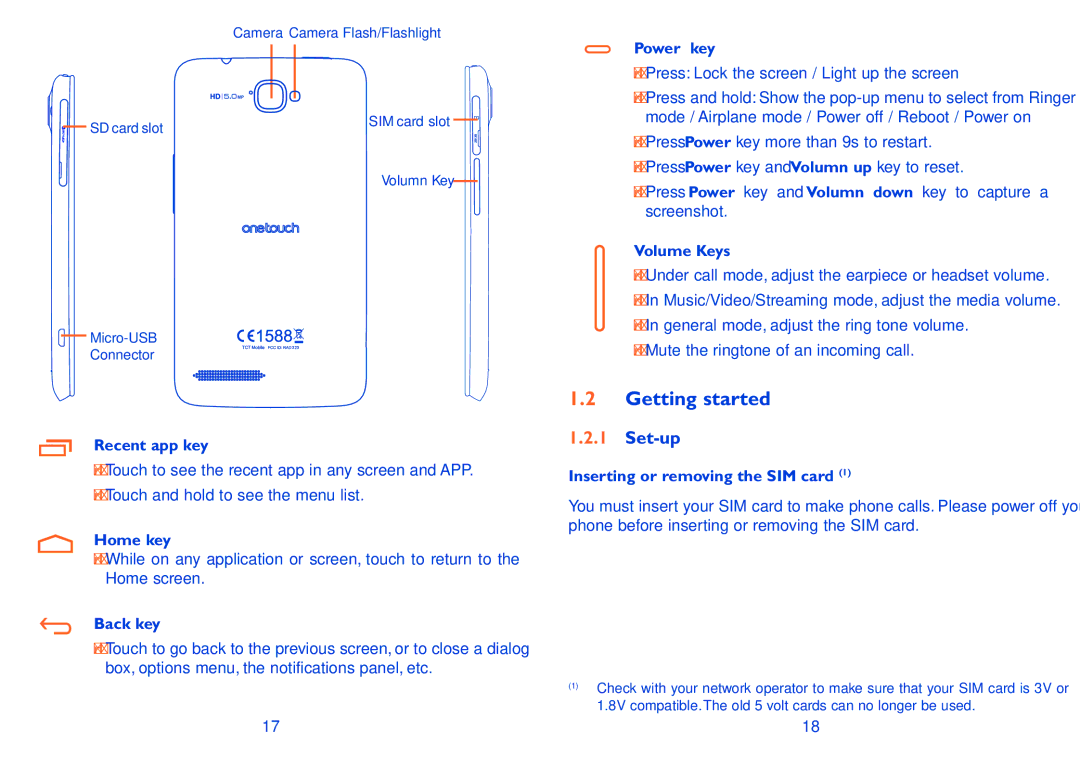 Alcatel 8000A, 8000D manual Getting started, Set-up 