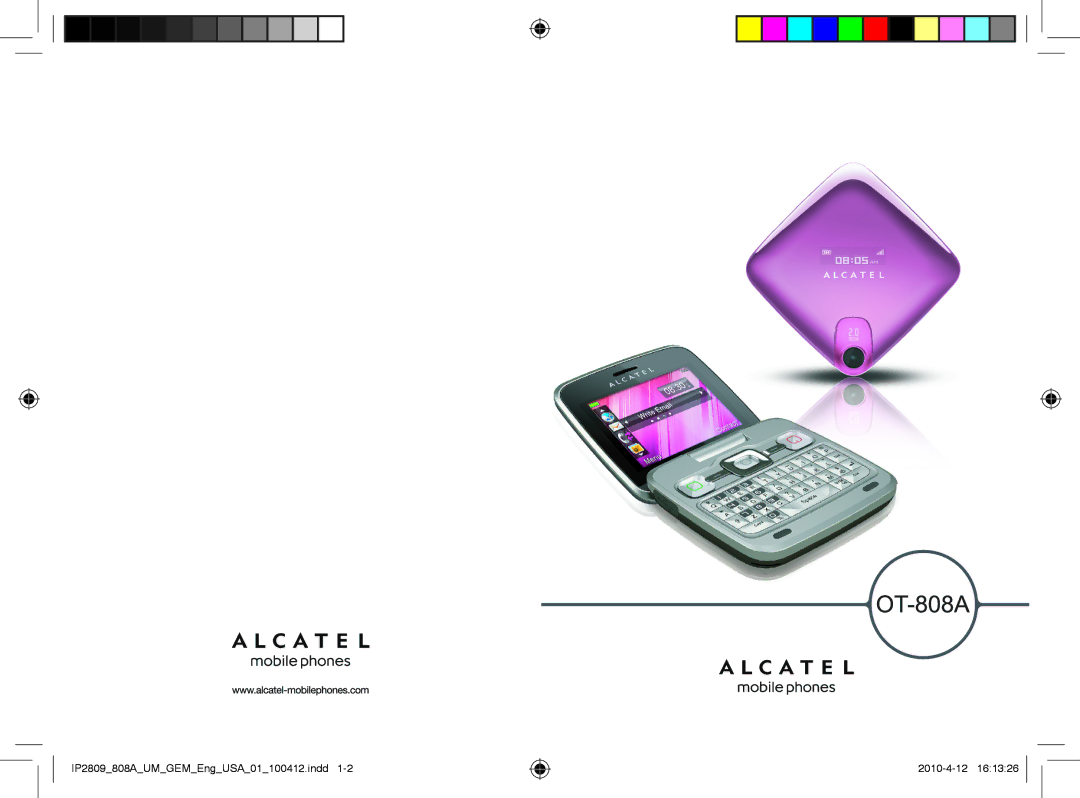 Alcatel manual IP2809808AUMGEMEngUSA01100412.indd 2010-4-12 