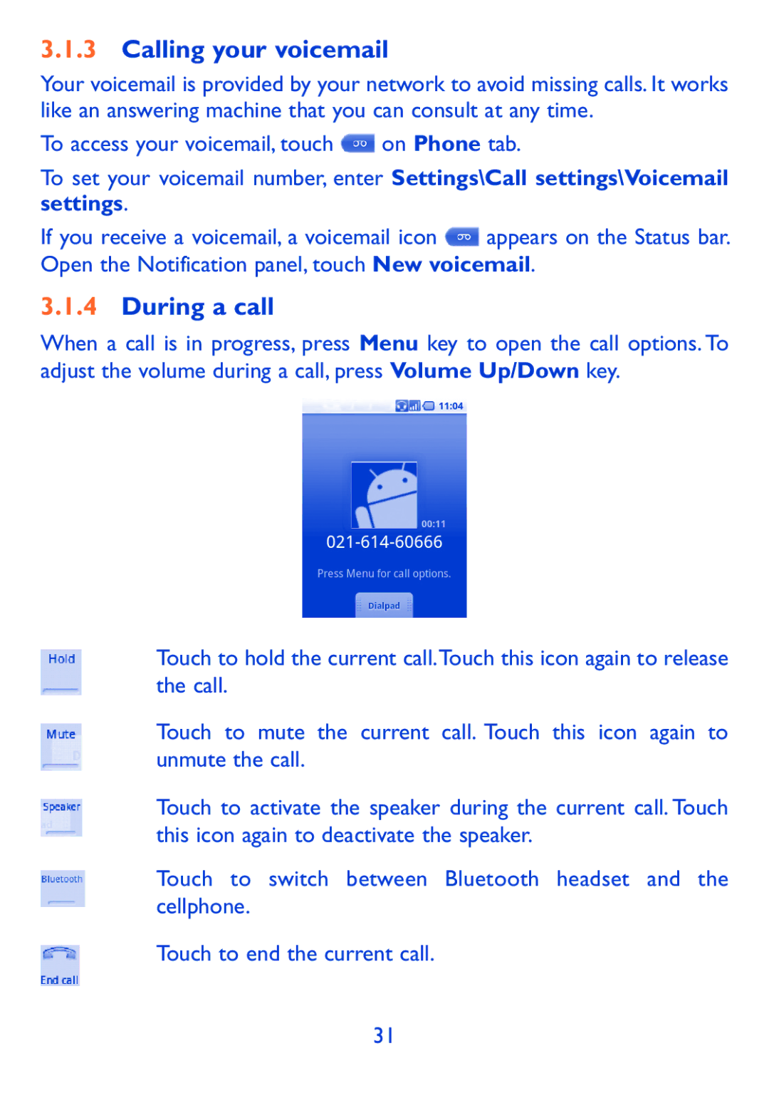 Alcatel 980A manual Calling your voicemail, During a call 