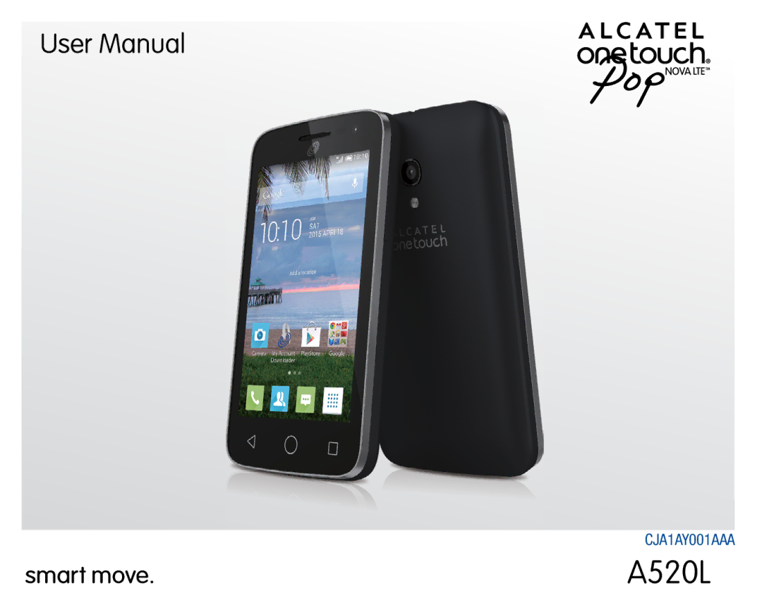 Alcatel A520L manual Quick Start Guide, English CJB1AY001AAA 