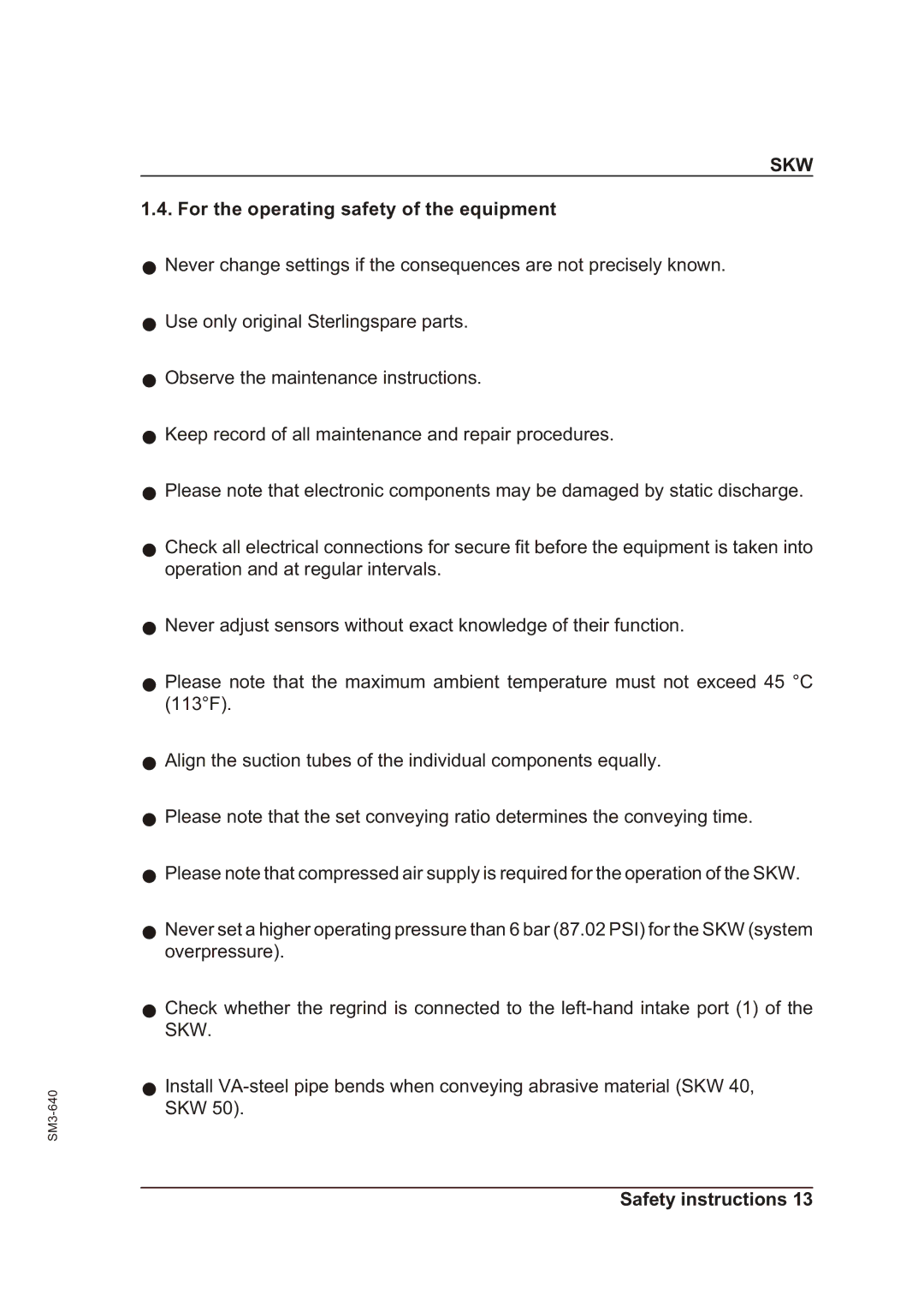 Alcatel Carrier Internetworking Solutions 046-3MS manual For the operating safety of the equipment 