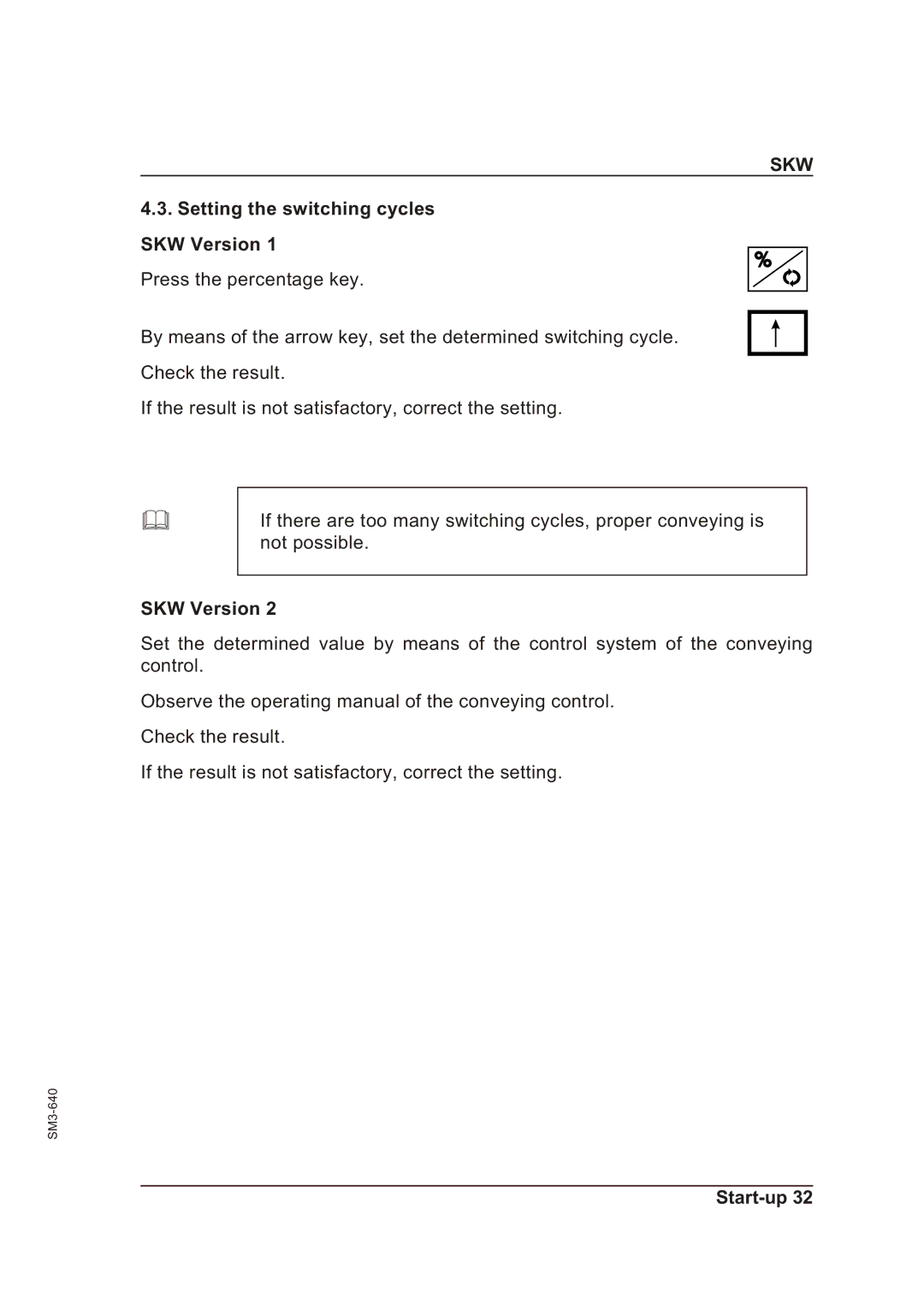 Alcatel Carrier Internetworking Solutions 046-3MS manual Setting the switching cycles SKW Version 