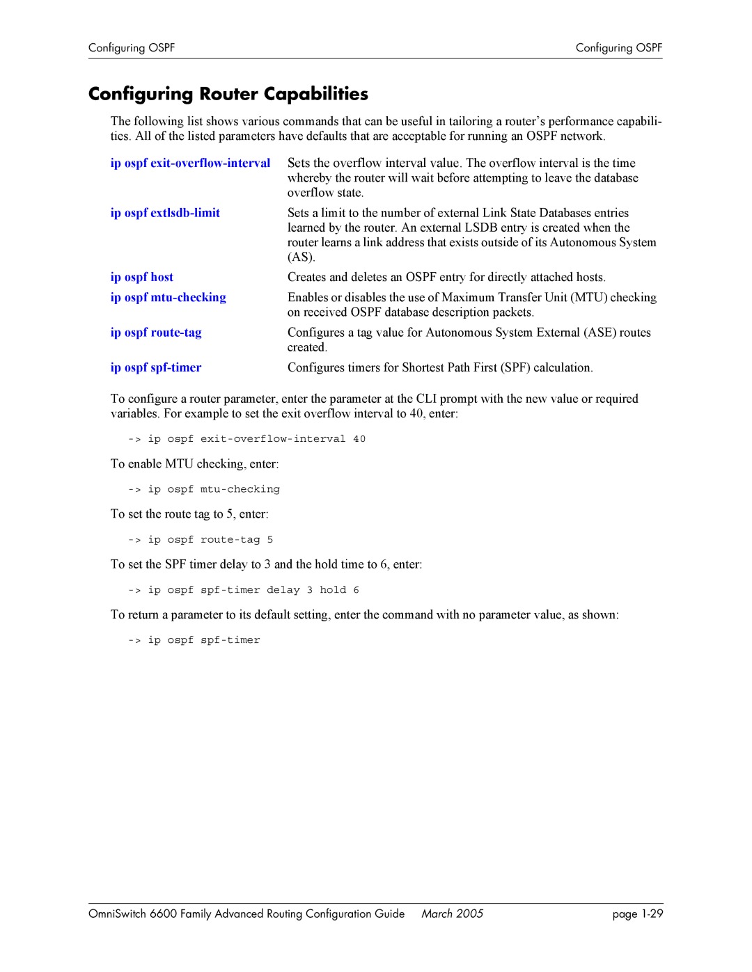 Alcatel Carrier Internetworking Solutions 060187-10 REV D manual Configuring Router Capabilities 