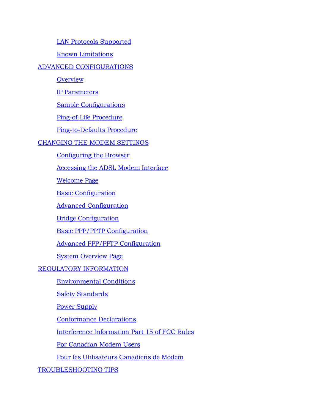 Alcatel Carrier Internetworking Solutions 1000 ADSL manual Troubleshooting Tips 